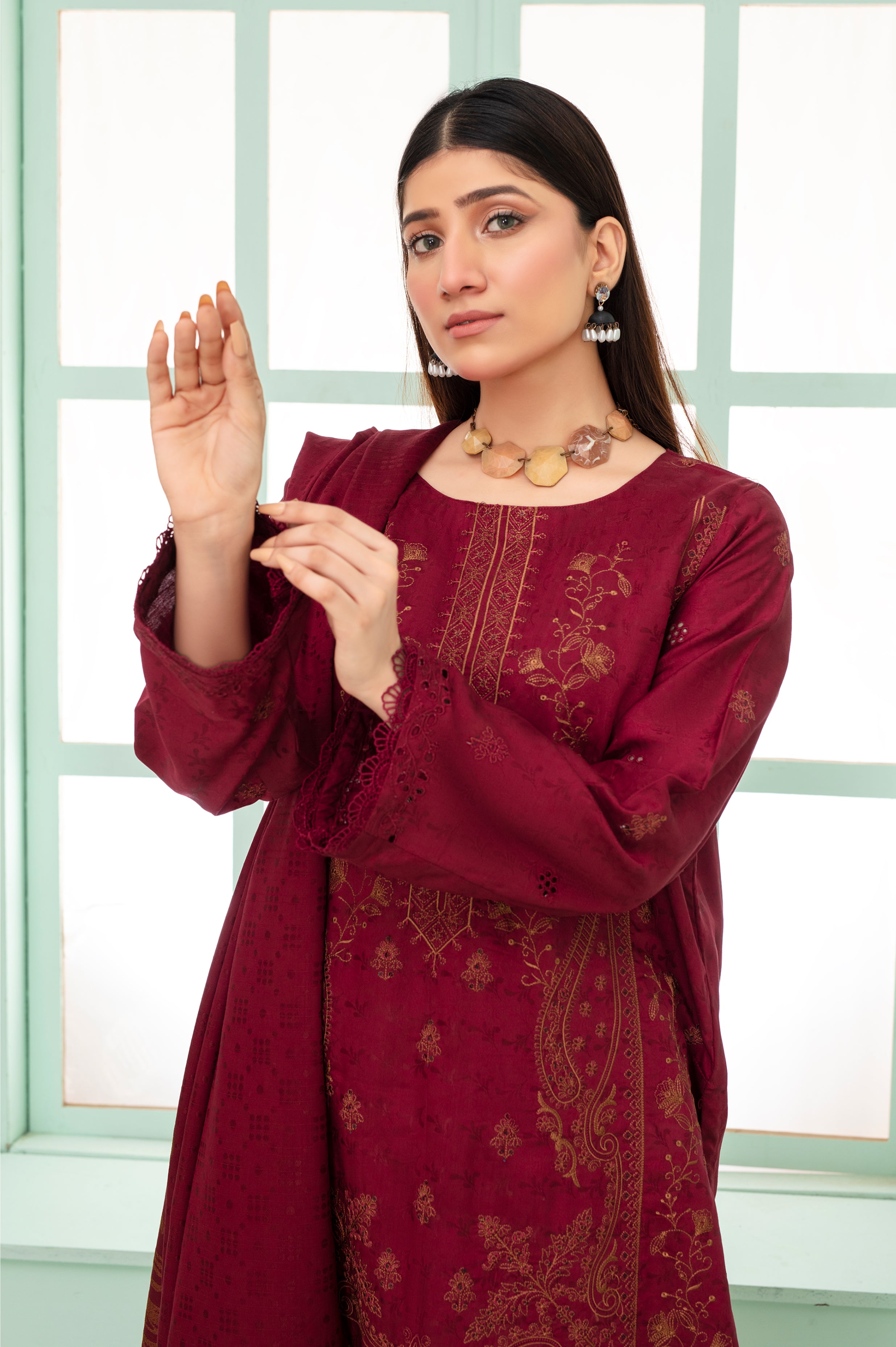 MIRHA Viscose EMB Shirt & Dupatta Vol-2420