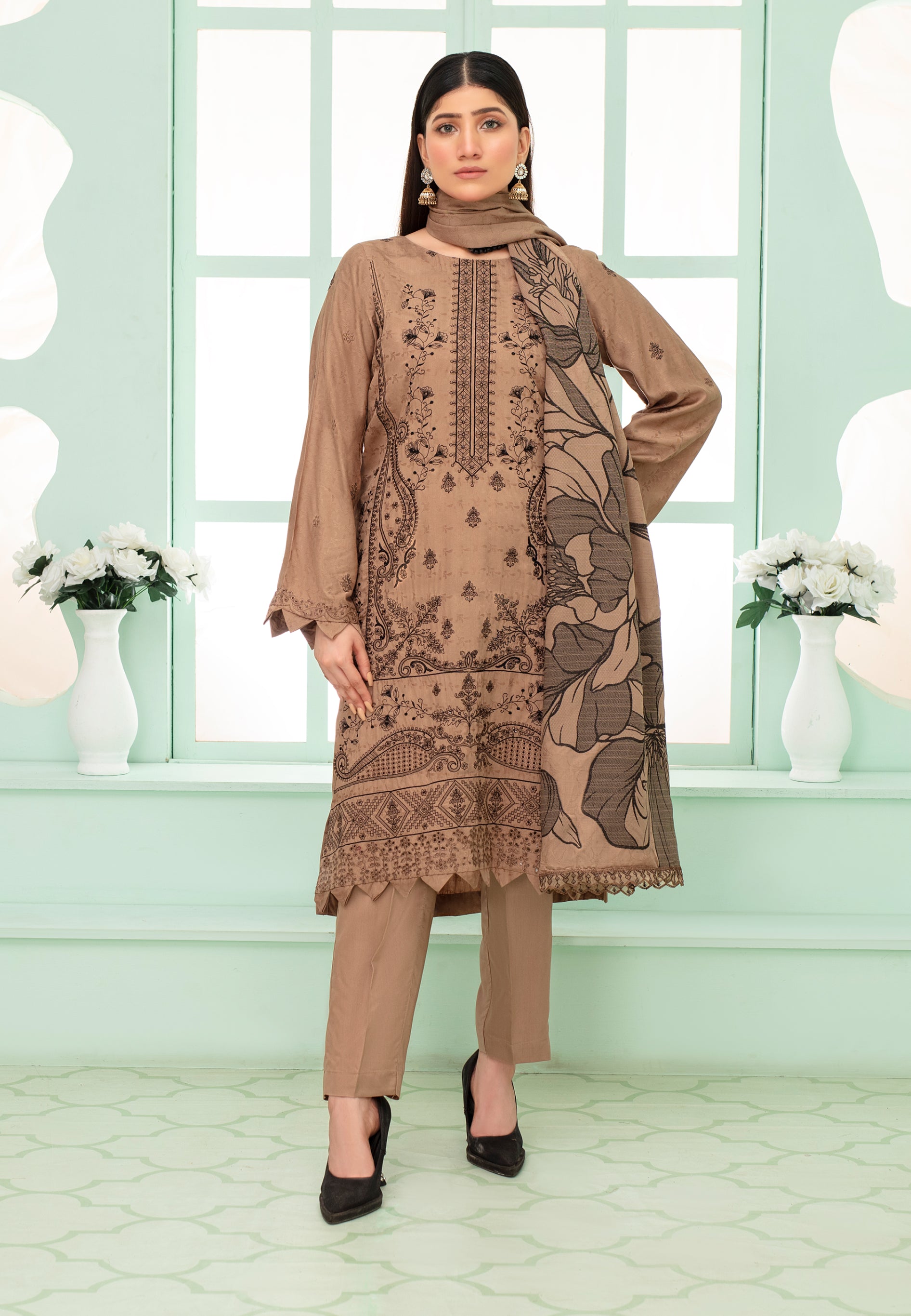MIRHA Viscose EMB Shirt & Dupatta Vol-2420