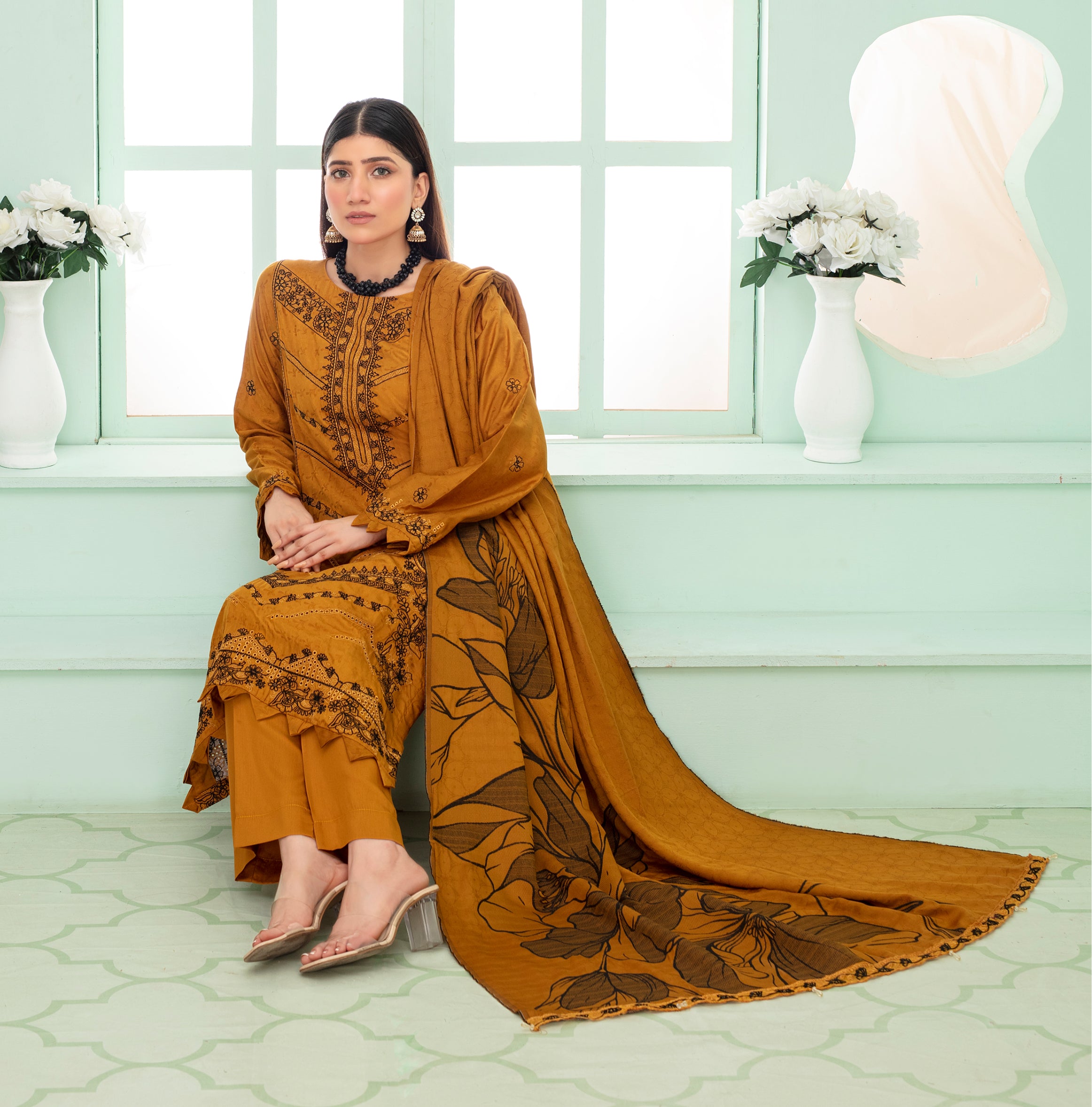 MIRHA Viscose EMB Shirt & Dupatta Vol-2420