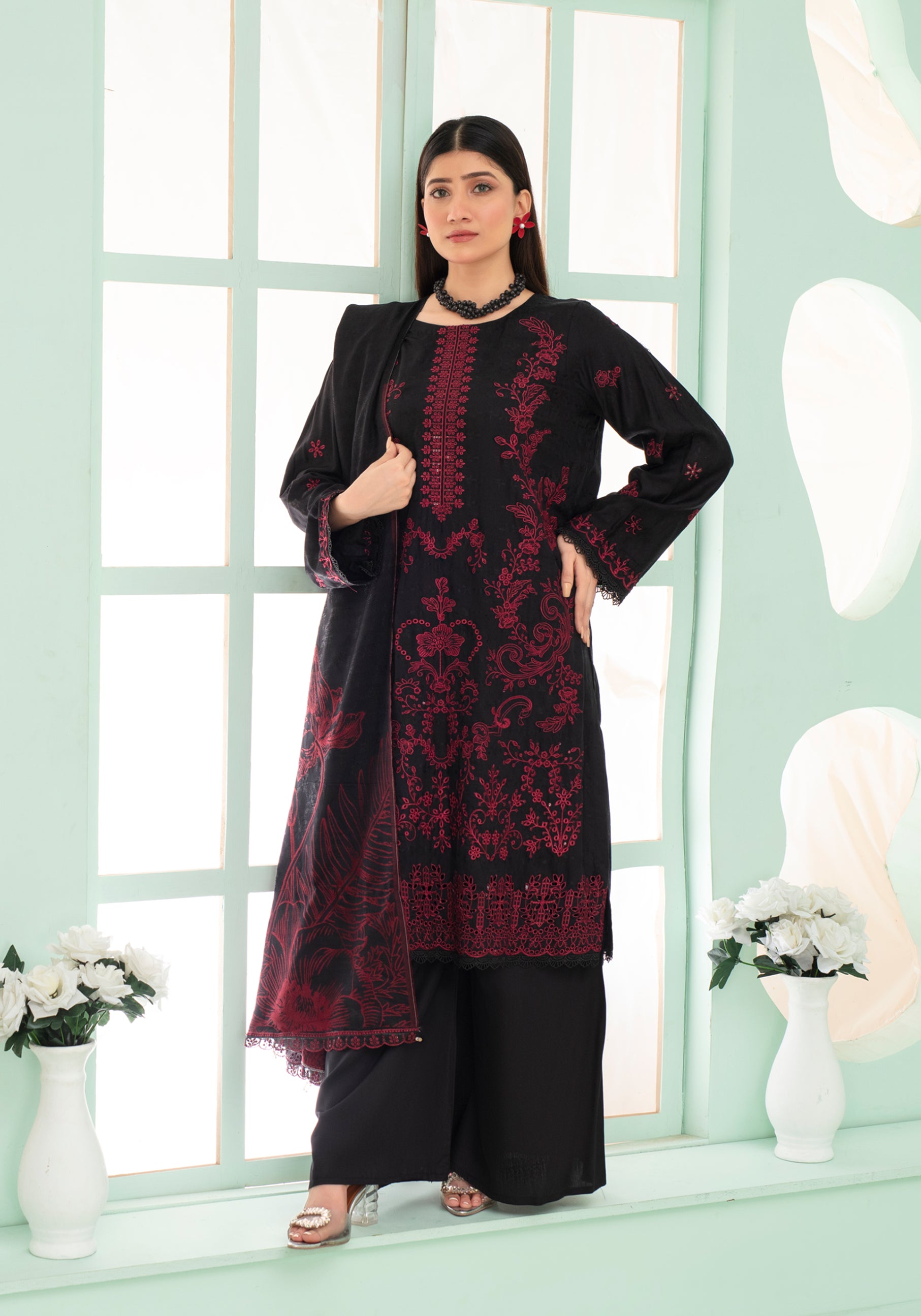 MIRHA Viscose EMB Shirt & Dupatta Vol-2420