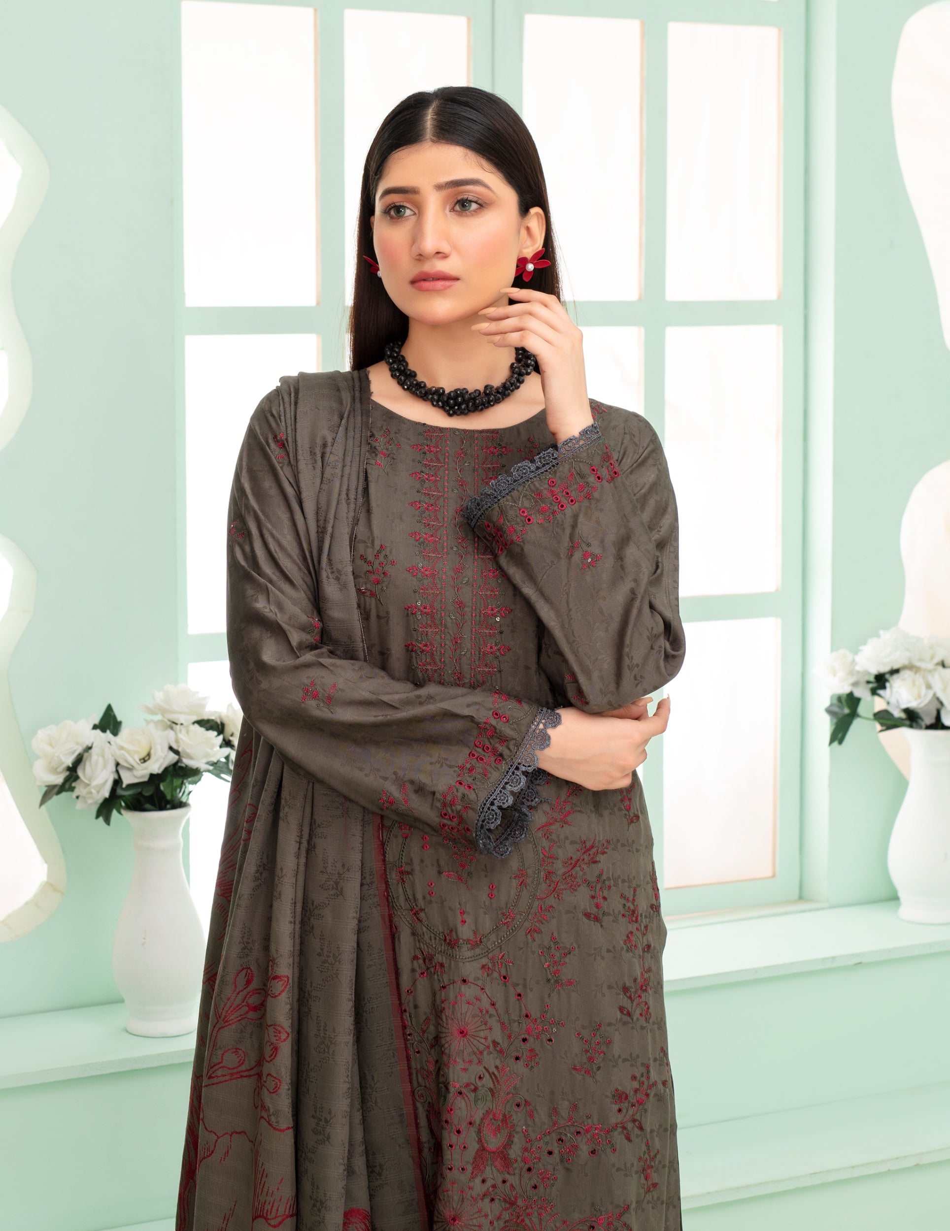 MIRHA Viscose EMB Shirt & Dupatta Vol-2420