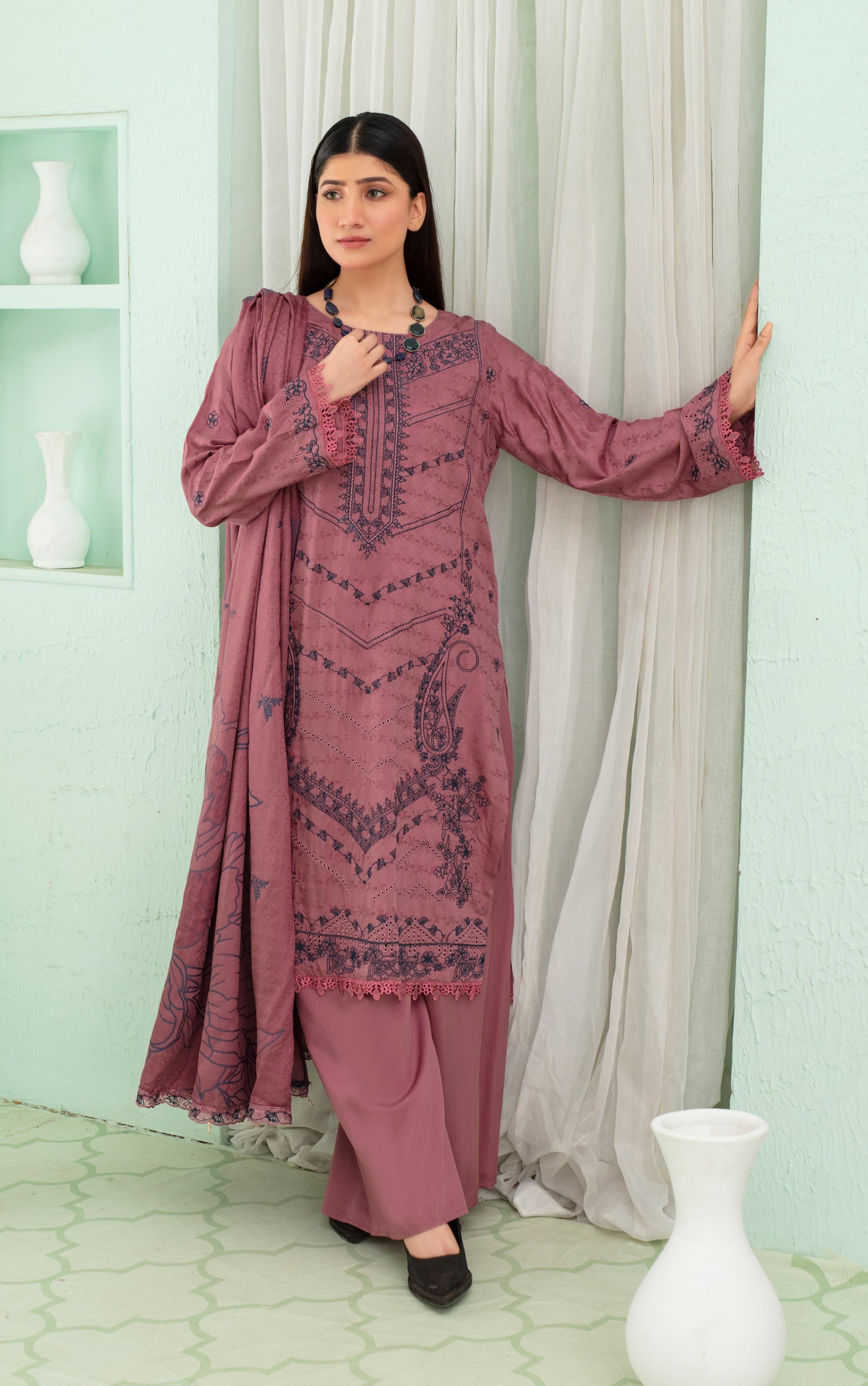 MIRHA Viscose EMB Shirt & Dupatta Vol-2420