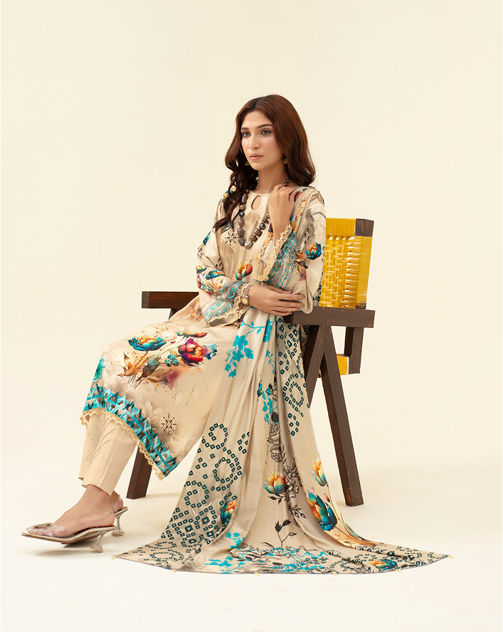 ALEEZAY Viscose Print Shirt & Dupatta VOL-2483