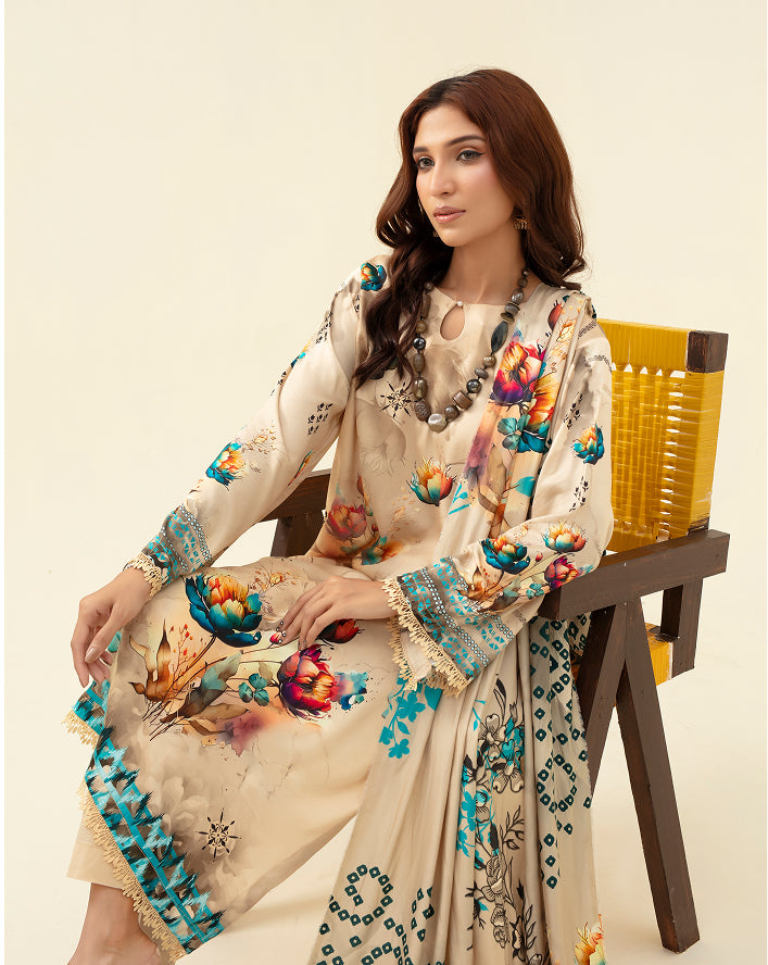 ALEEZAY Viscose Print Shirt & Dupatta VOL-2483