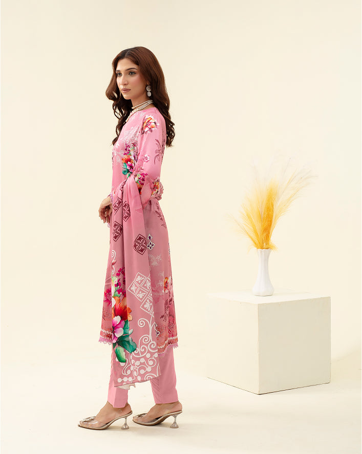 ALEEZAY Viscose Print Shirt & Dupatta VOL-2483