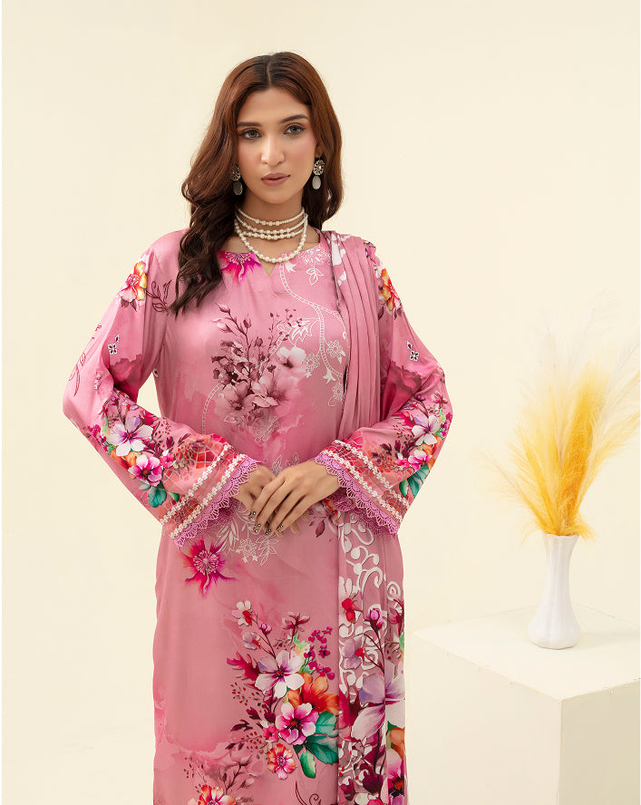 ALEEZAY Viscose Print Shirt & Dupatta VOL-2483