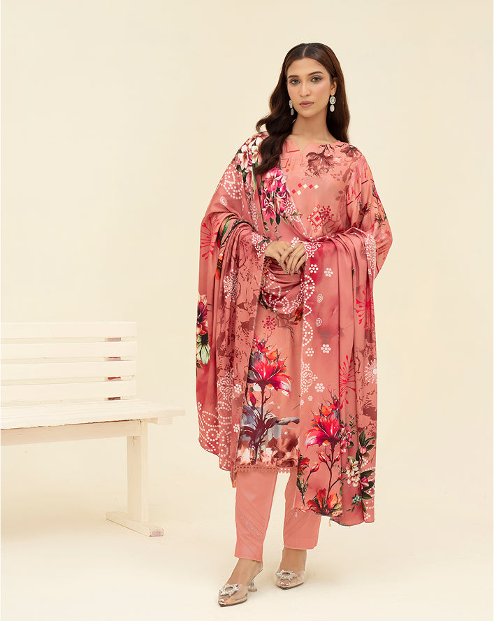 ALEEZAY Viscose Print Shirt & Dupatta VOL-2483