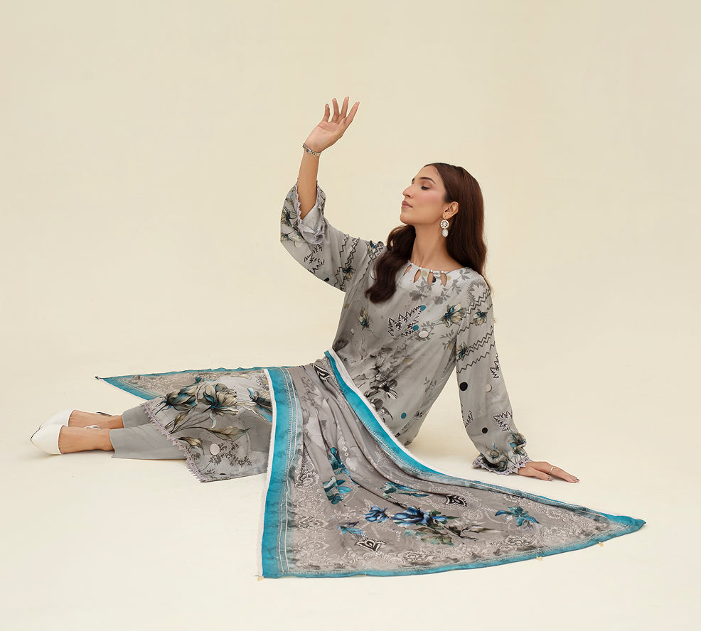 ALEEZAY Viscose Print Shirt & Dupatta VOL-2483
