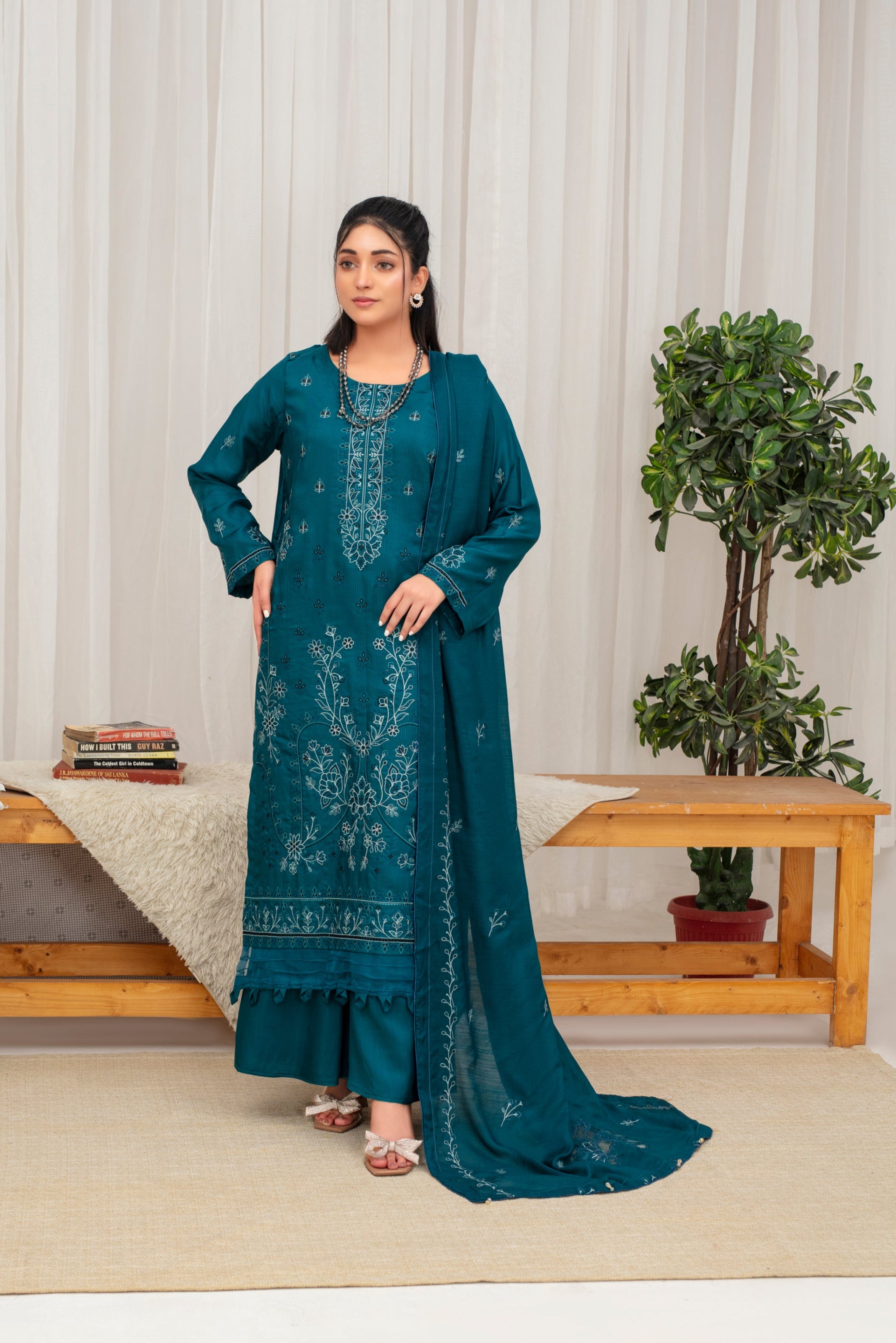 AMBER Viscose EMB Shirt & Dupatta Vol-2407