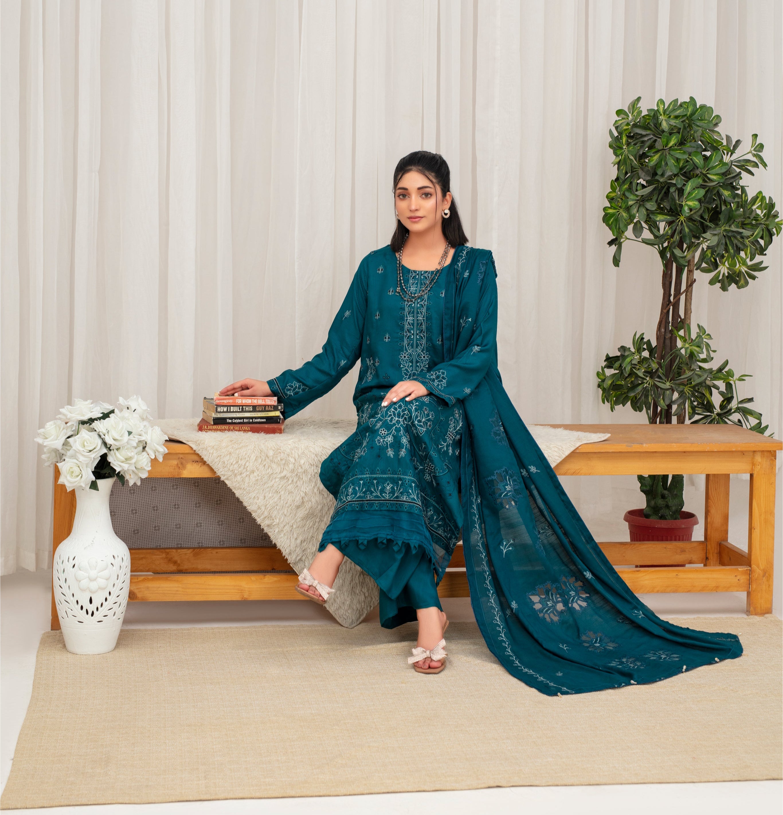 AMBER Viscose EMB Shirt & Dupatta Vol-2407