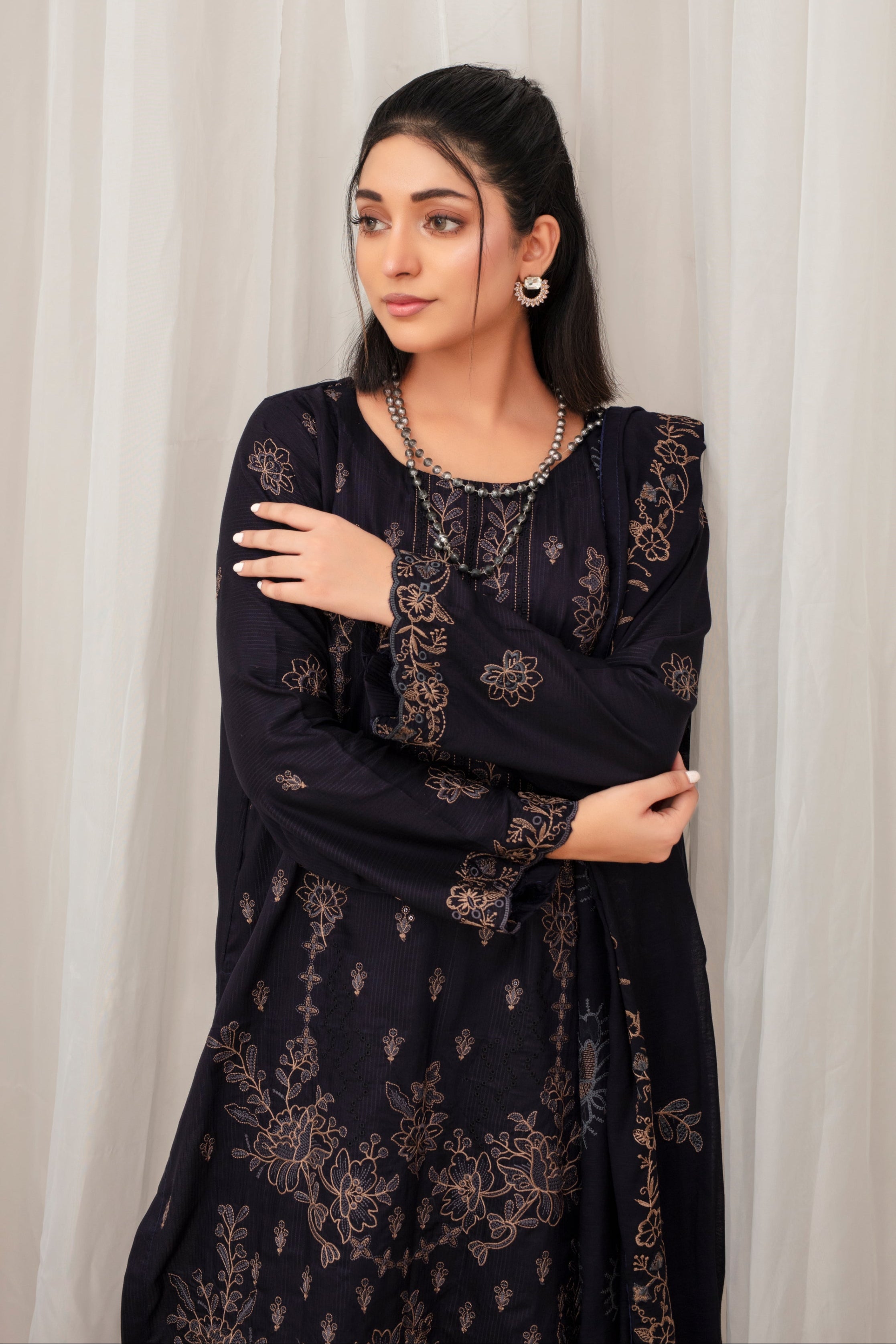 AMBER Viscose EMB Shirt & Dupatta Vol-2407