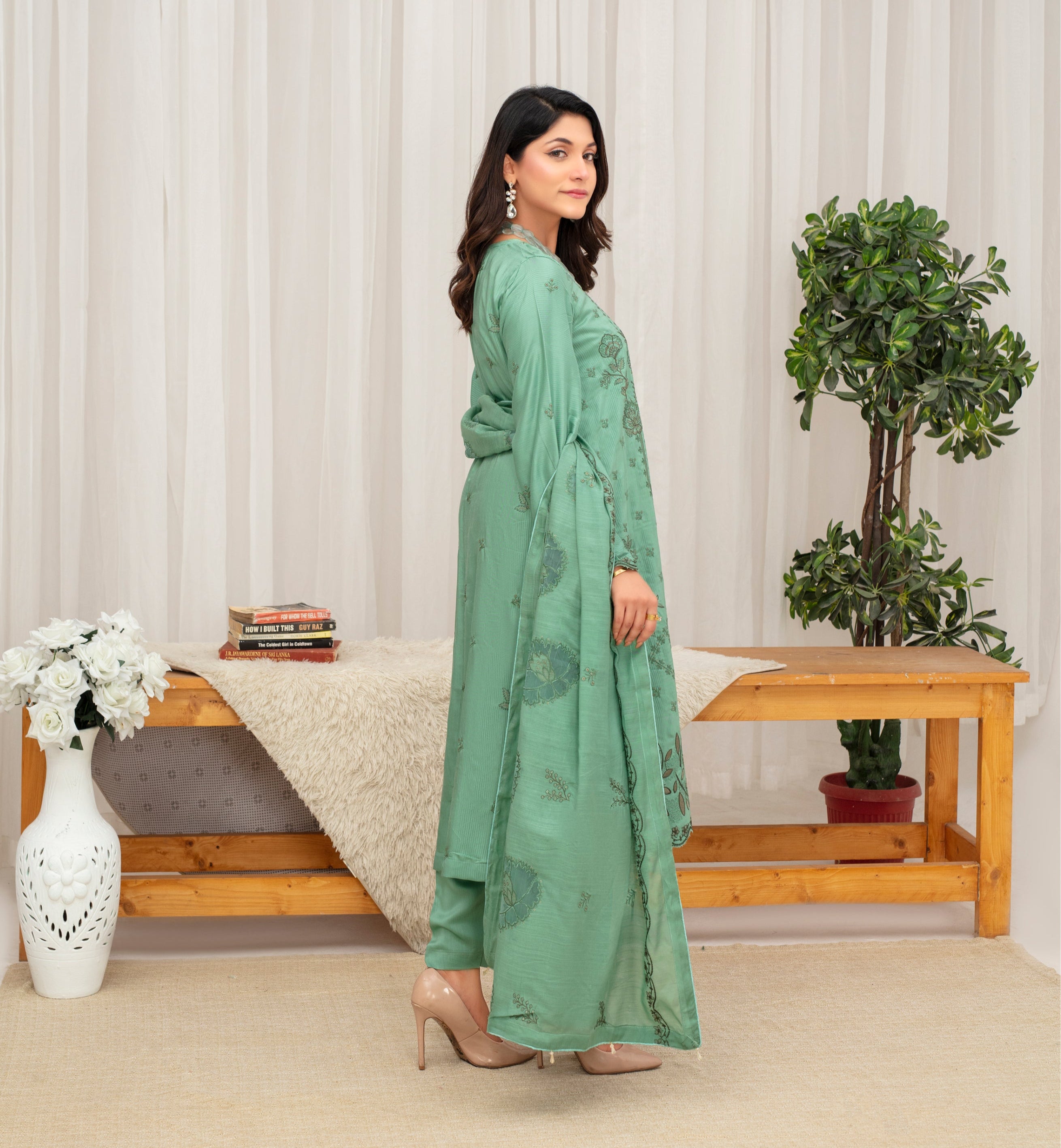 AMBER Viscose EMB Shirt & Dupatta Vol-2407