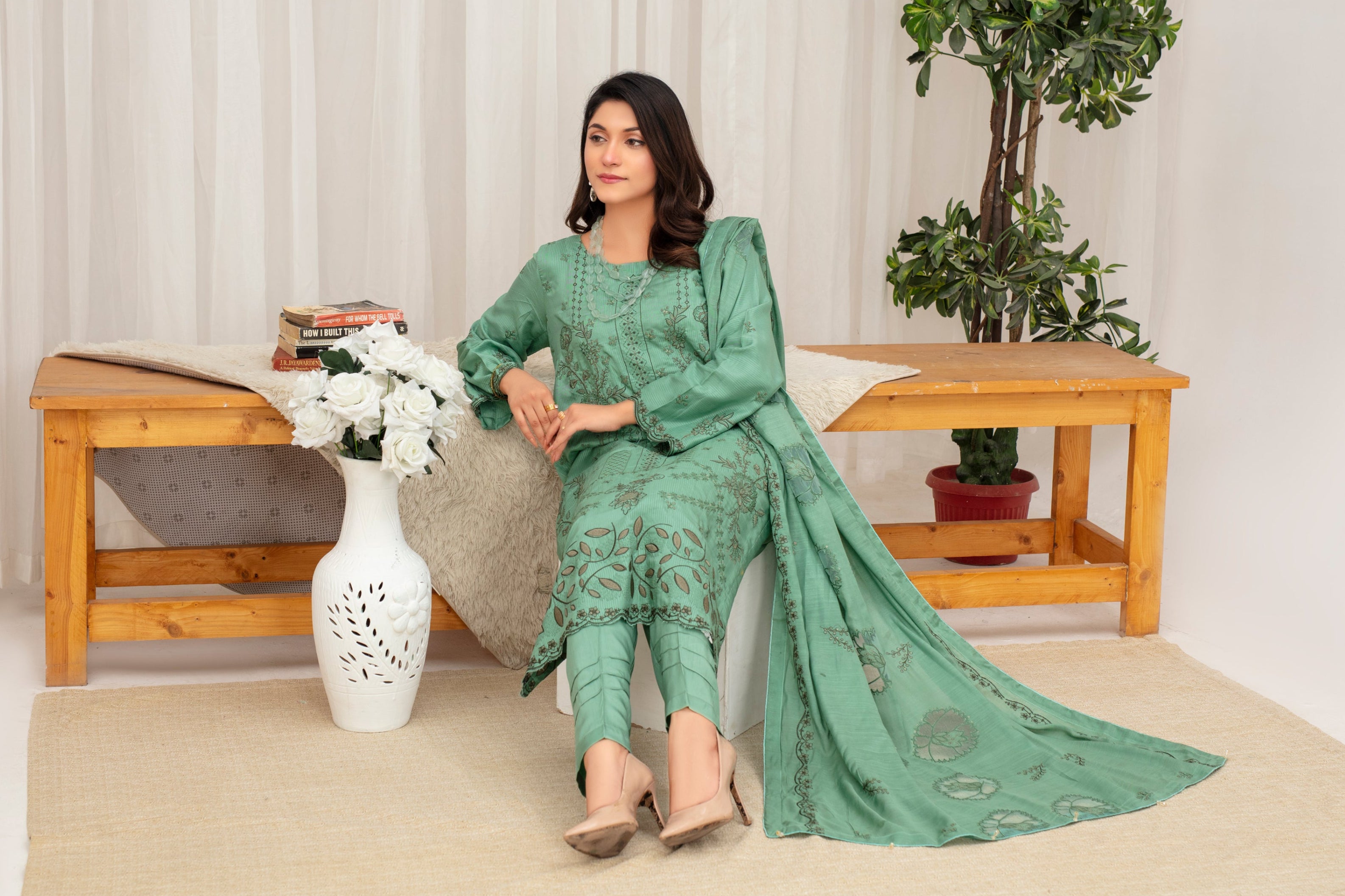 AMBER Viscose EMB Shirt & Dupatta Vol-2407
