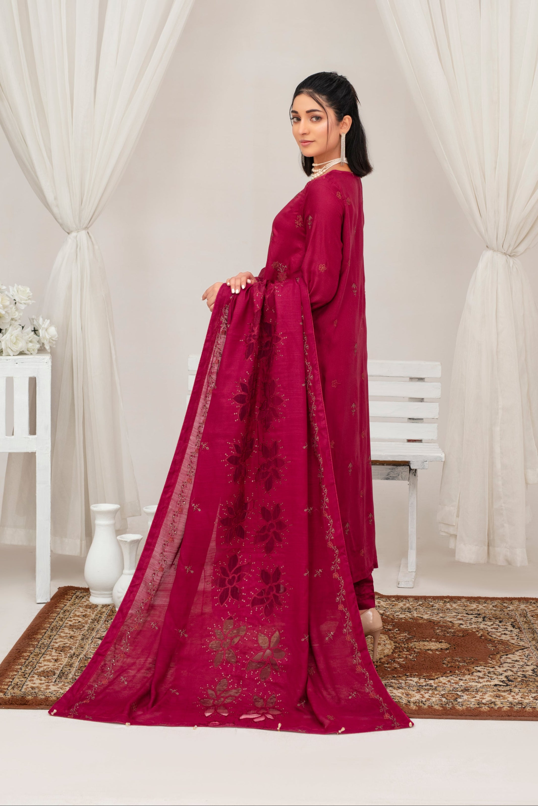 AMBER Viscose EMB Shirt & Dupatta Vol-2407