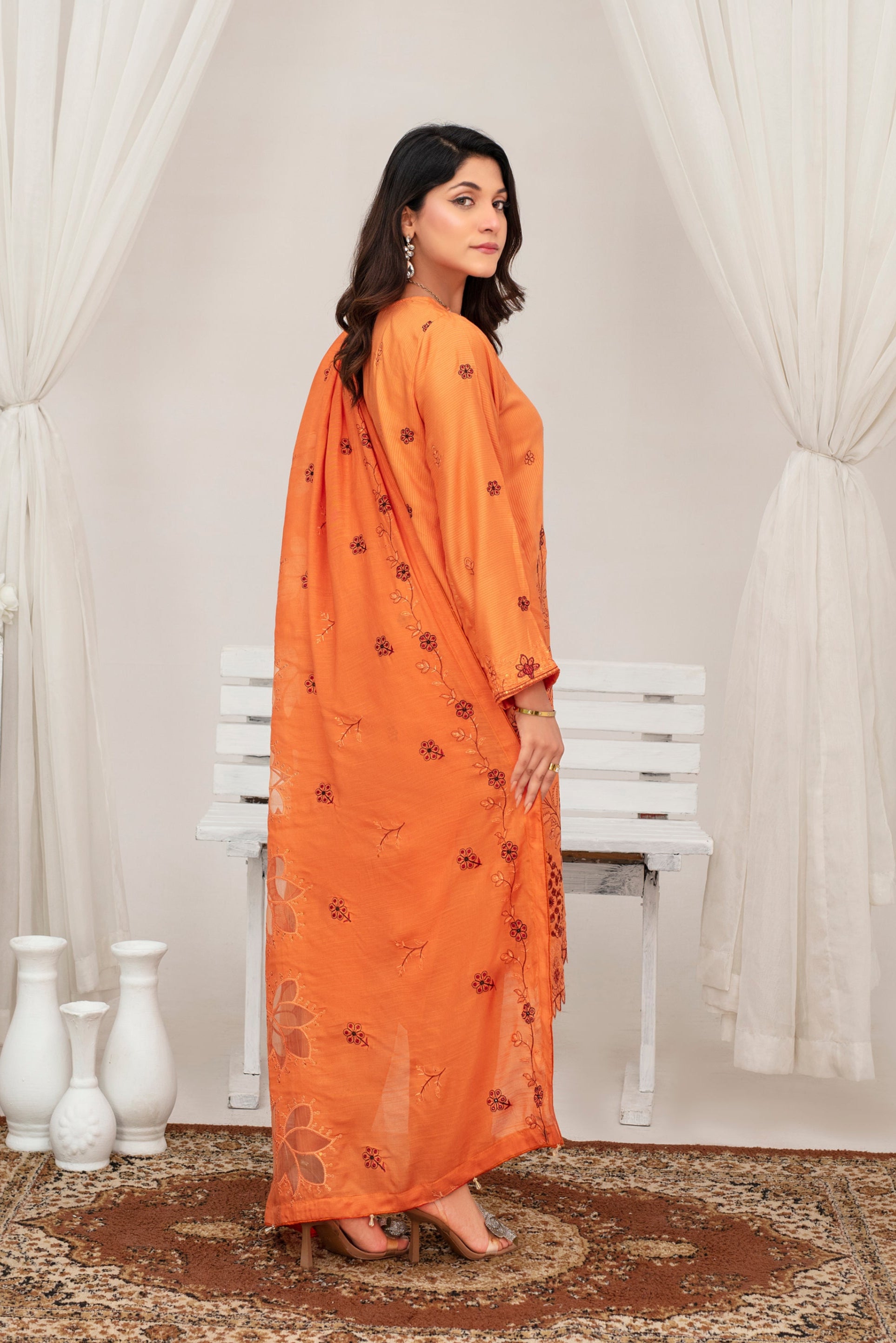 AMBER Viscose EMB Shirt & Dupatta Vol-2407