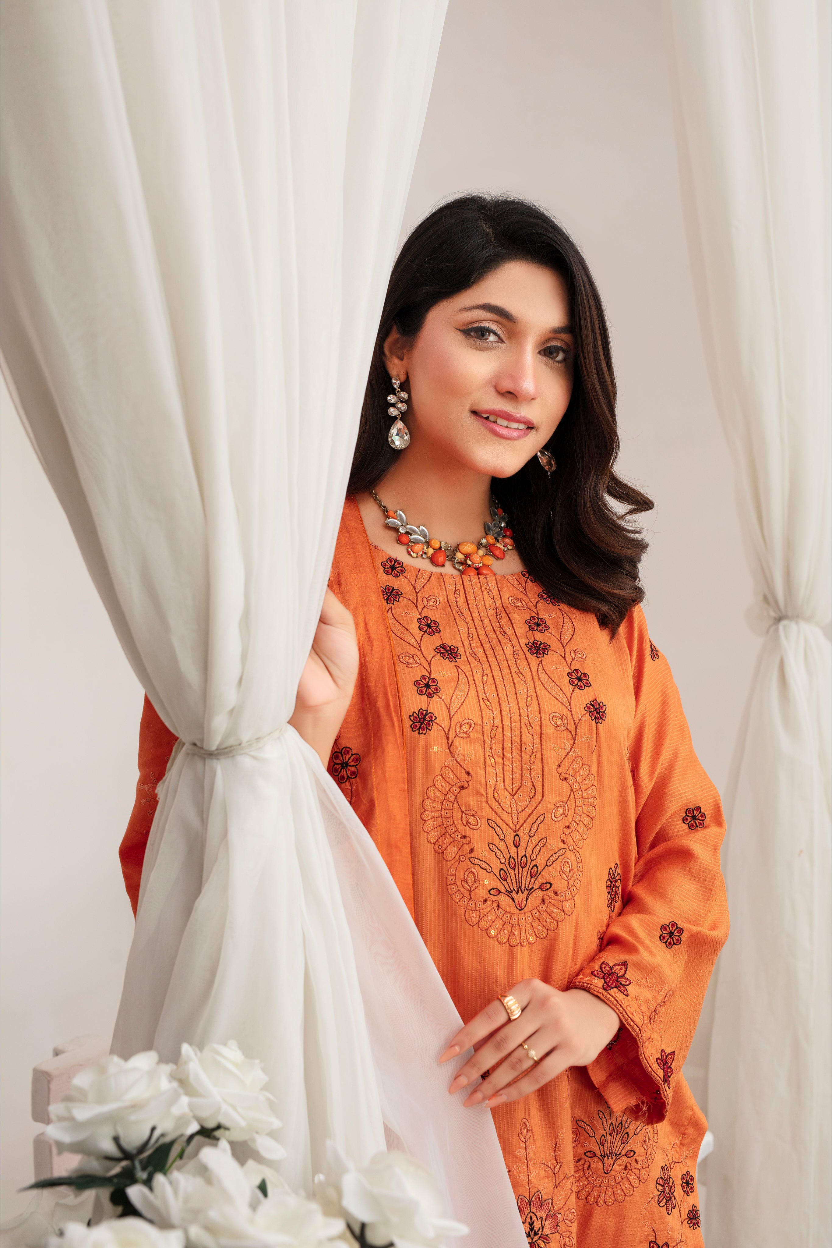 AMBER Viscose EMB Shirt & Dupatta Vol-2407
