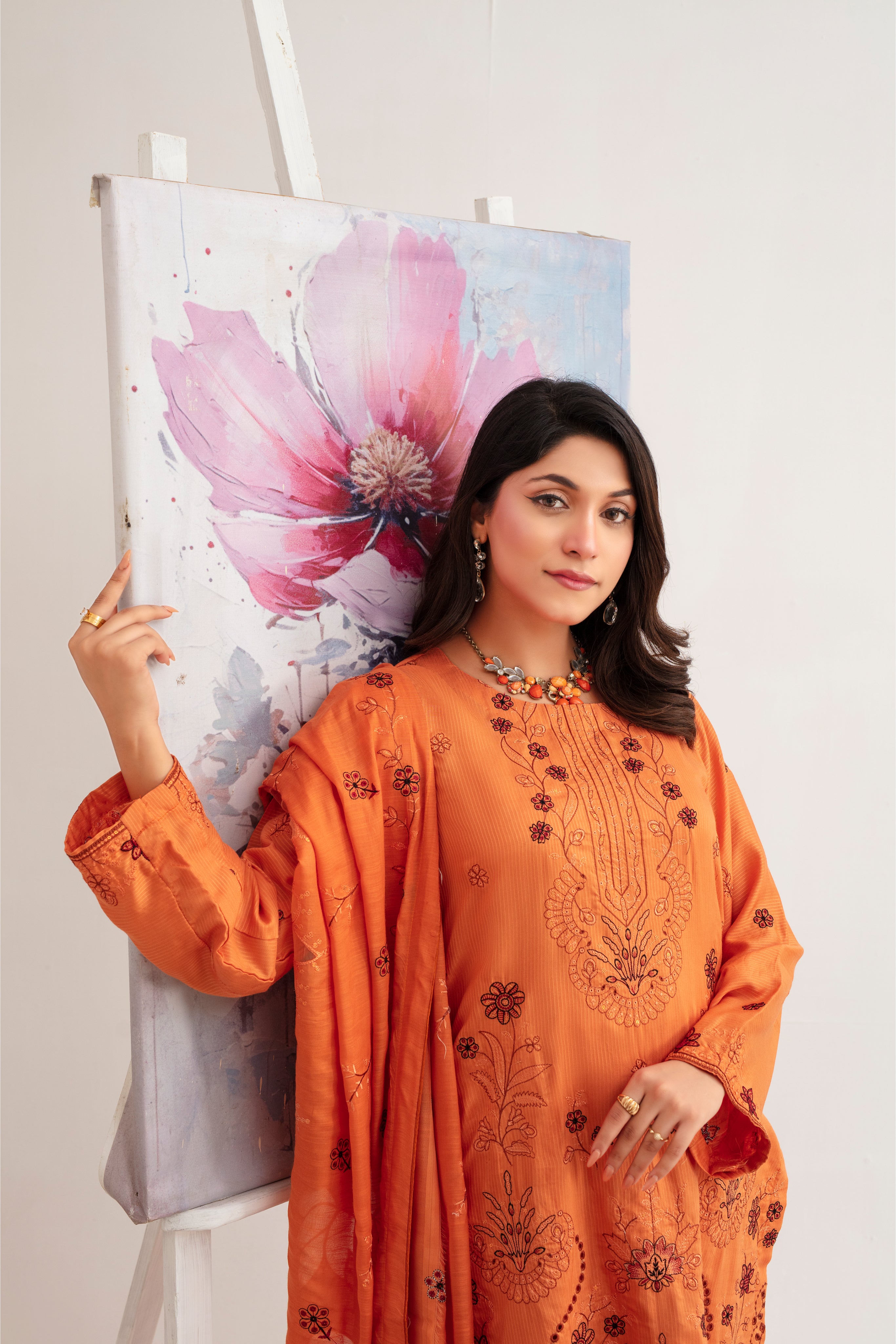 AMBER Viscose EMB Shirt & Dupatta Vol-2407