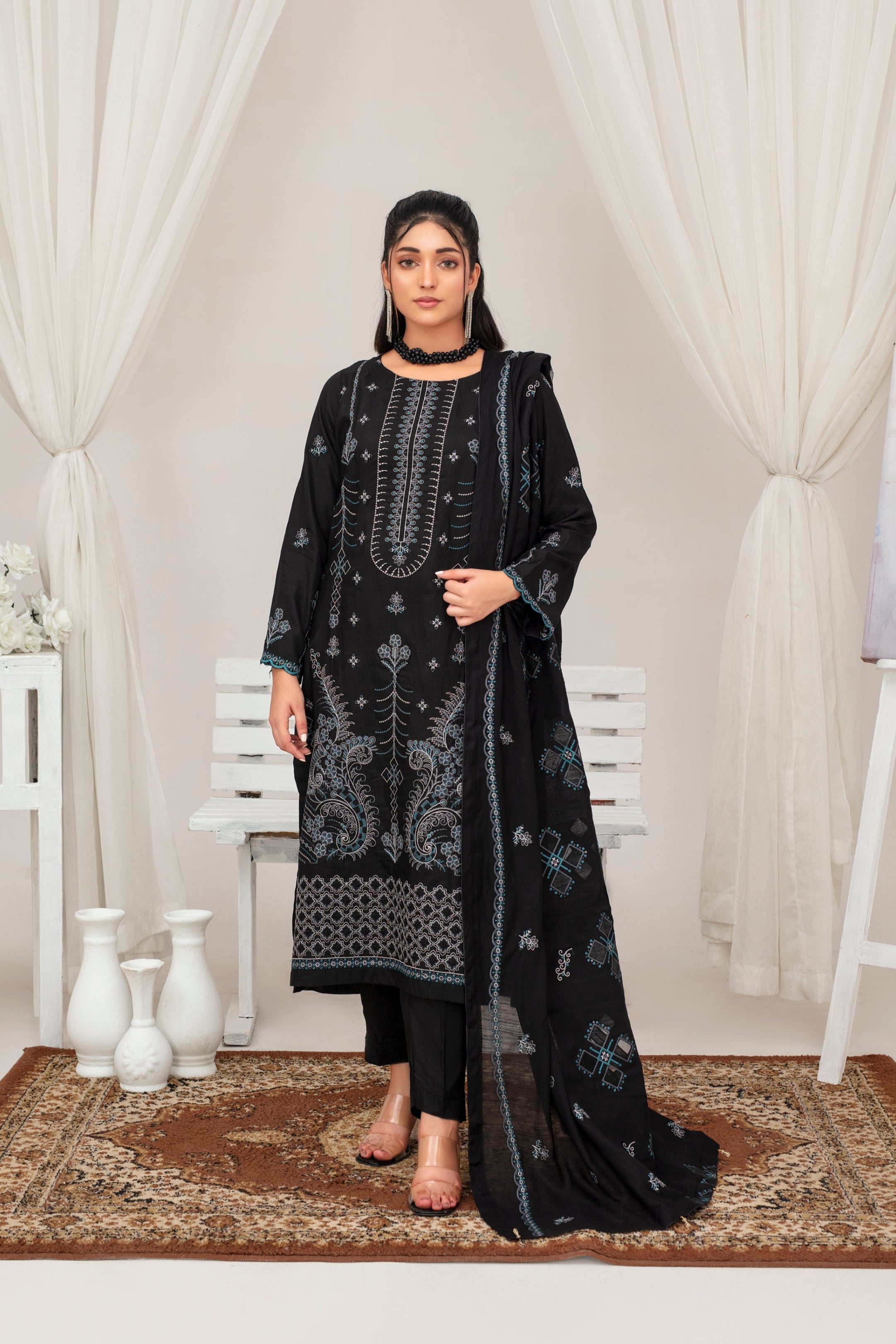 AMBER Viscose EMB Shirt & Dupatta Vol-2407
