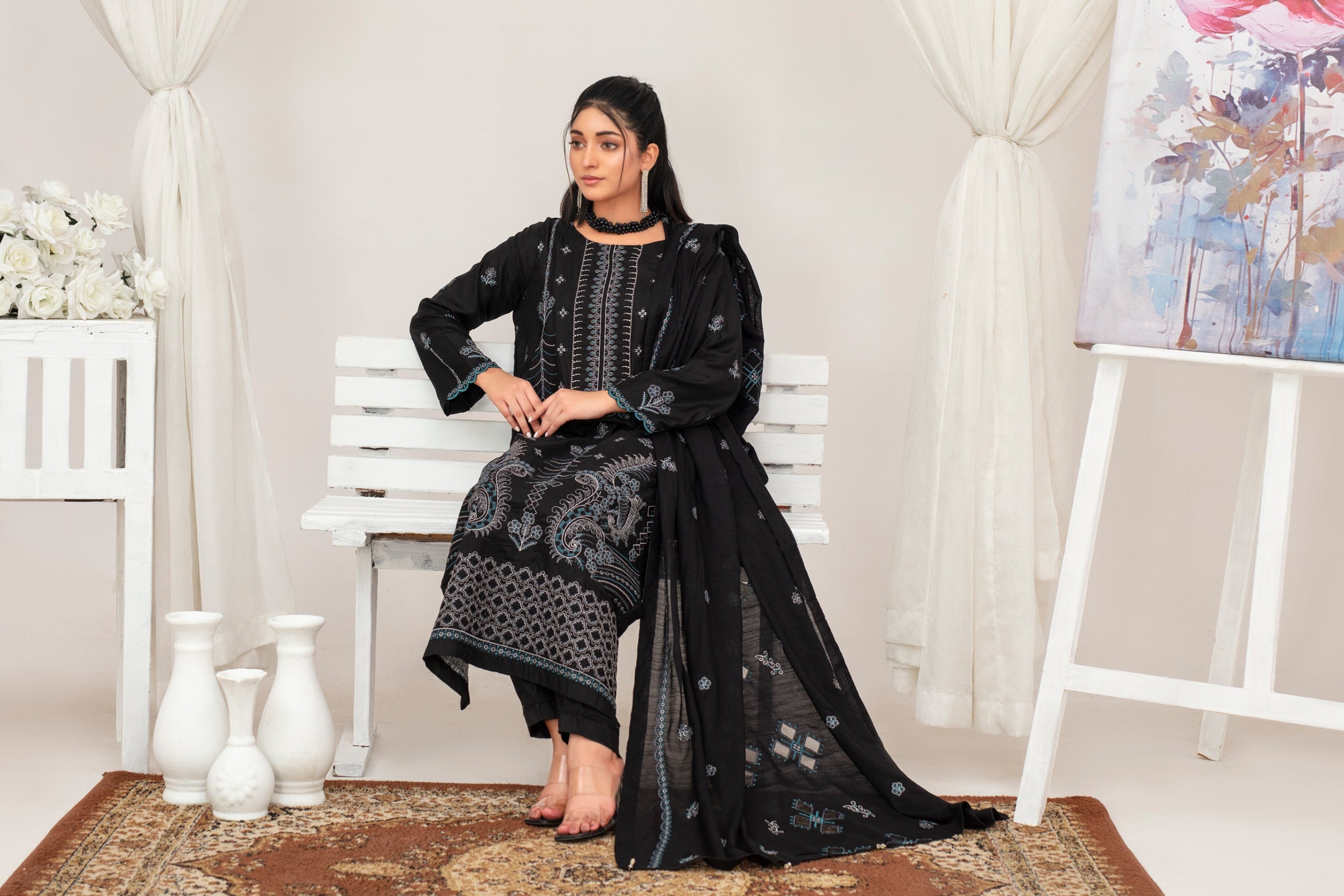 AMBER Viscose EMB Shirt & Dupatta Vol-2407