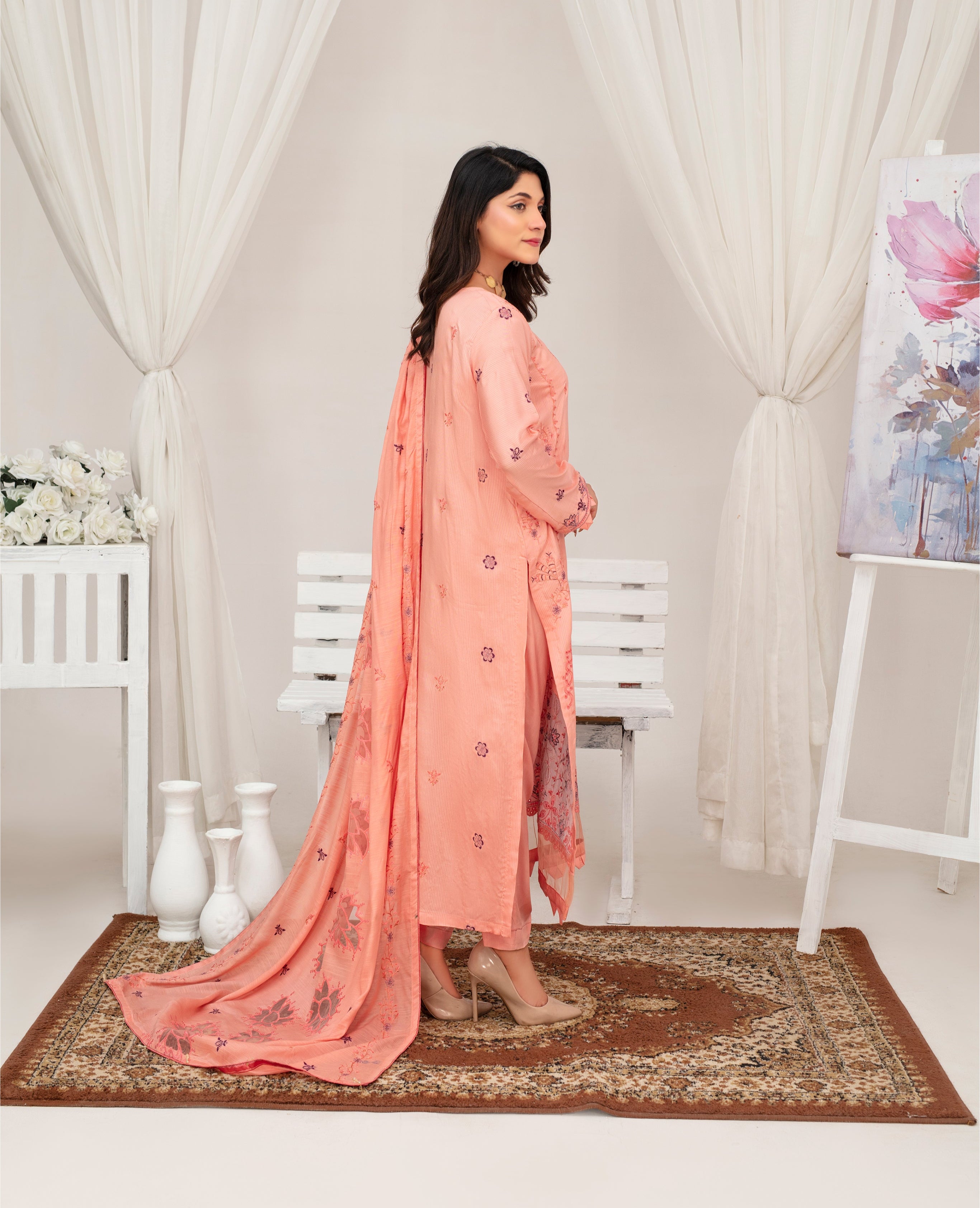AMBER Viscose EMB Shirt & Dupatta Vol-2407