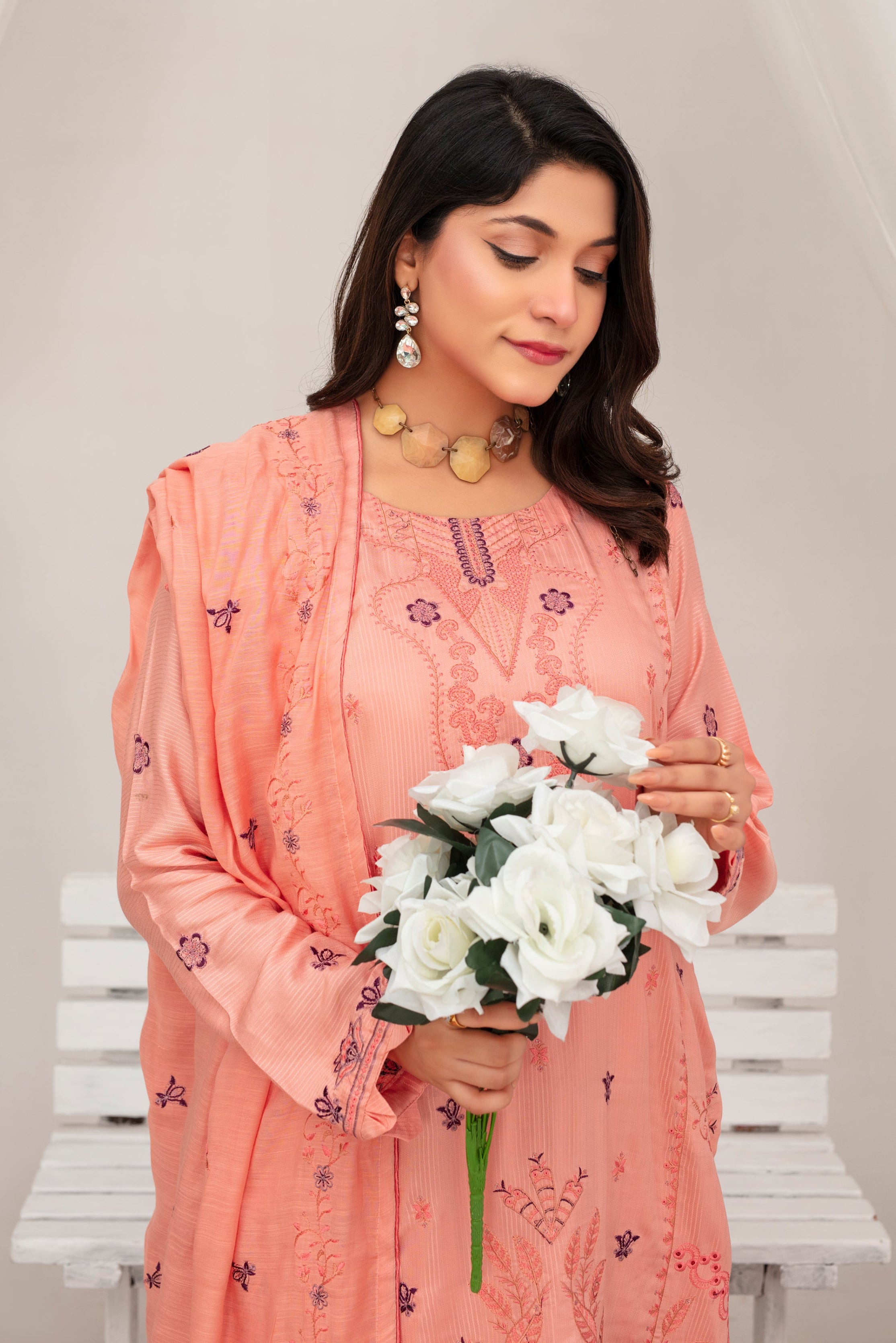 AMBER Viscose EMB Shirt & Dupatta Vol-2407