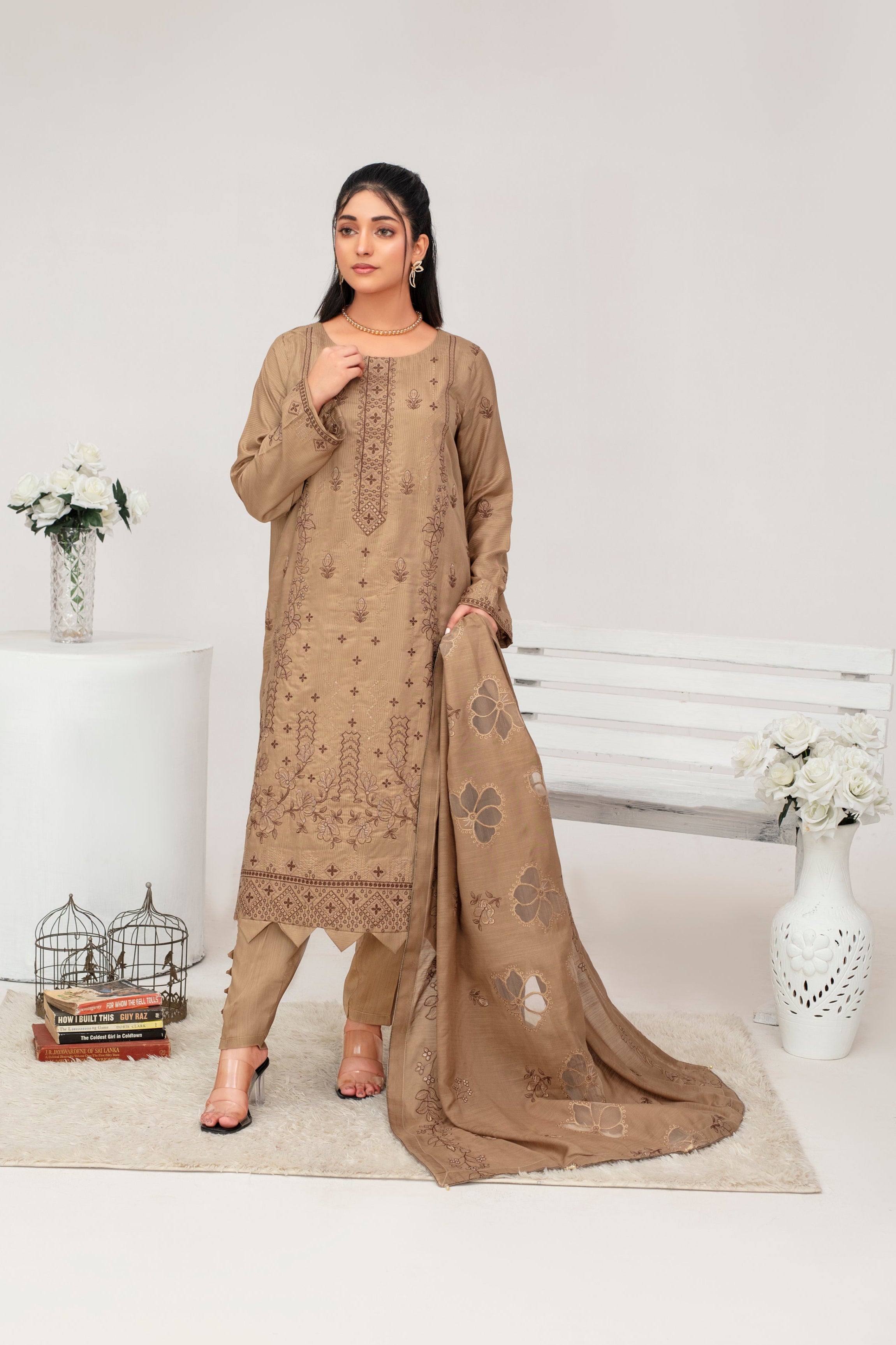 AMBER Viscose EMB Shirt & Dupatta Vol-2407