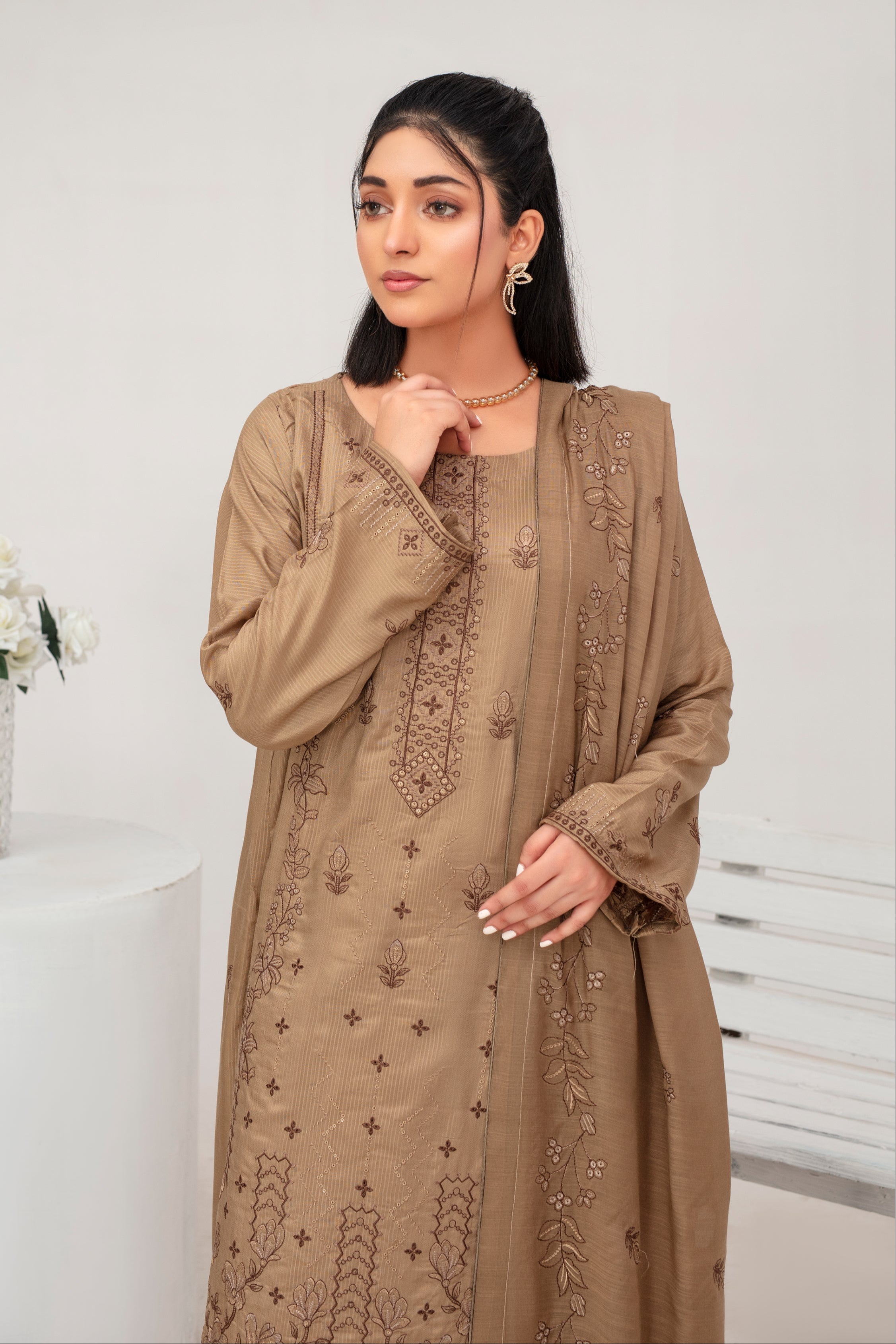 AMBER Viscose EMB Shirt & Dupatta Vol-2407