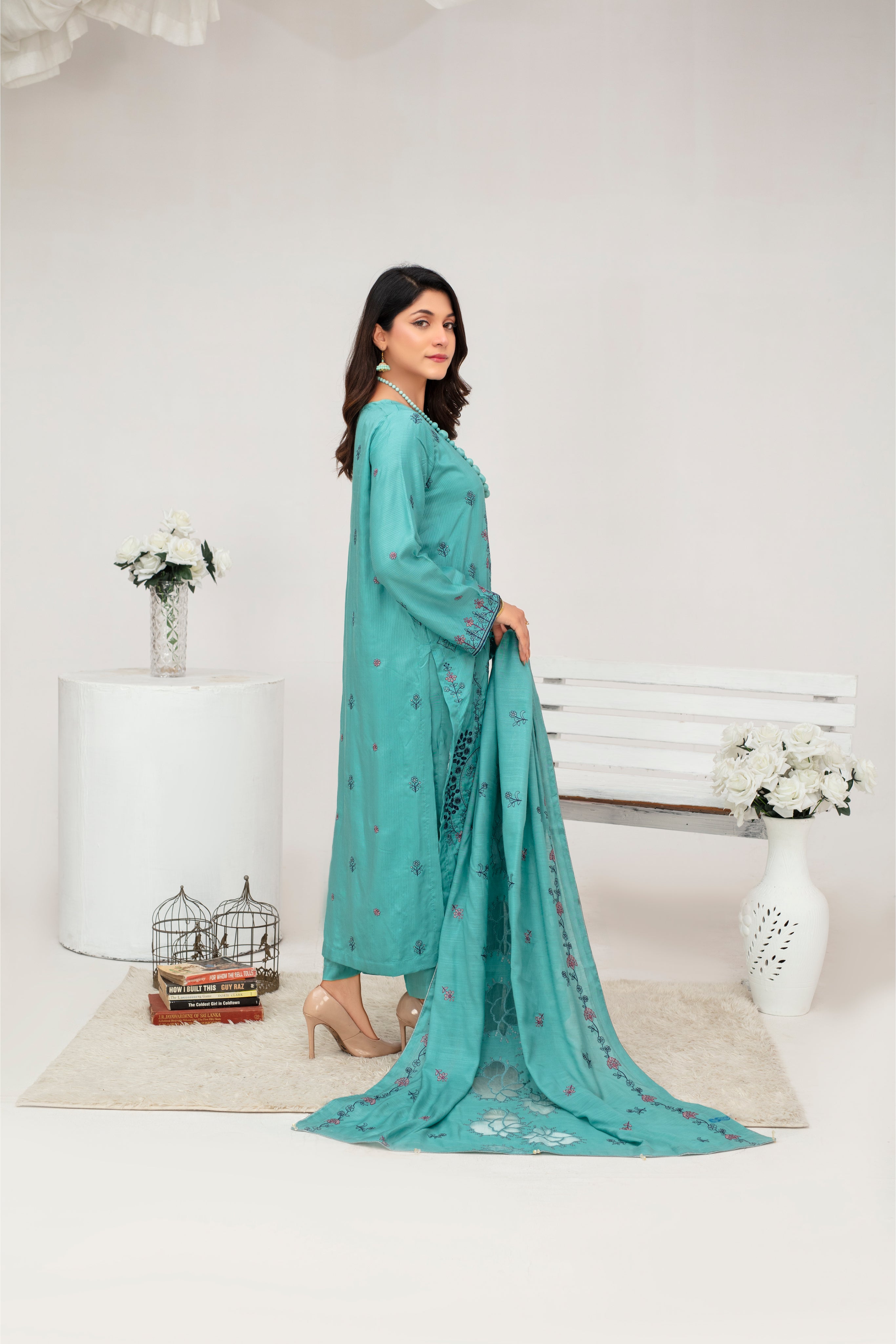 AMBER Viscose EMB Shirt & Dupatta Vol-2407