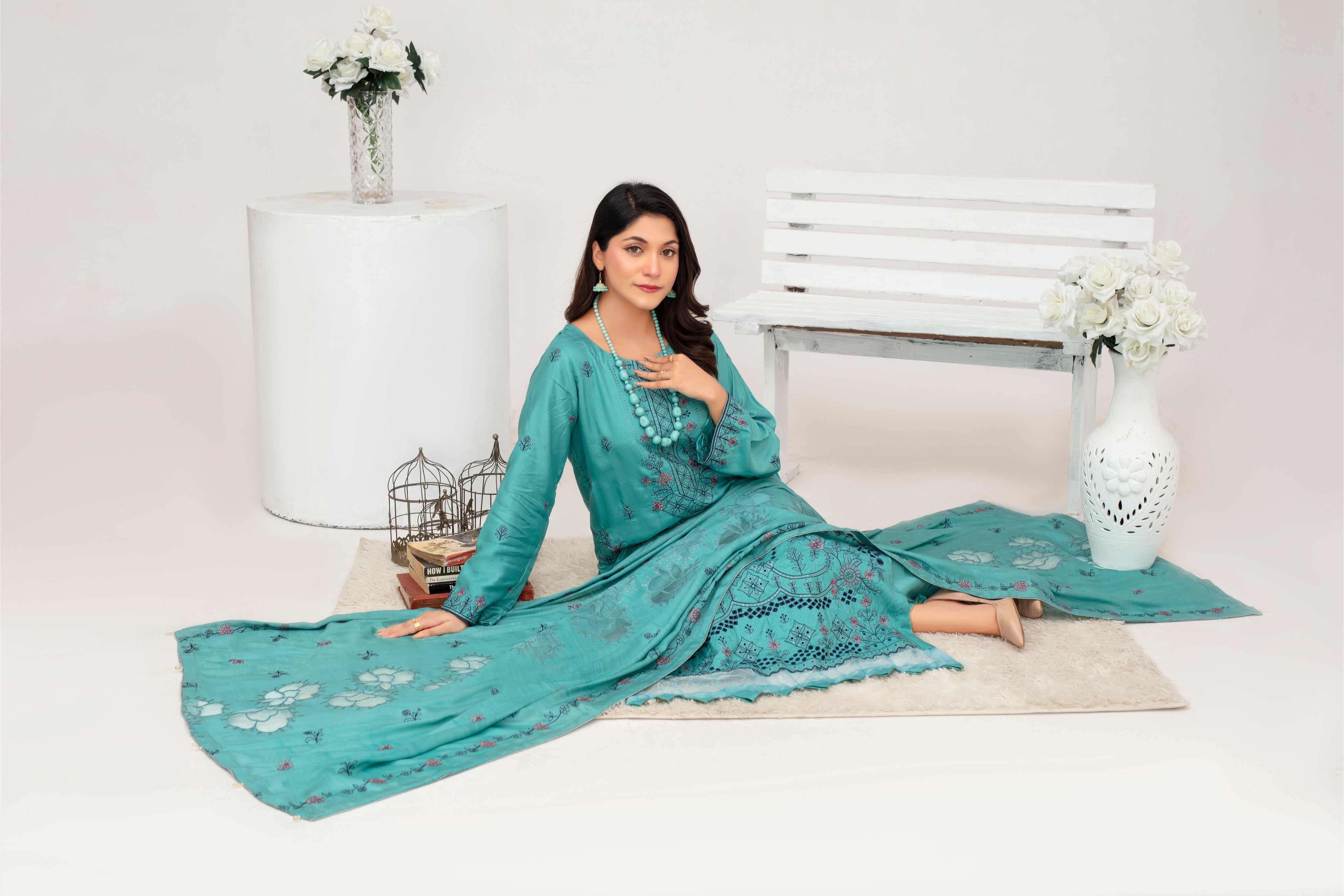 AMBER Viscose EMB Shirt & Dupatta Vol-2407