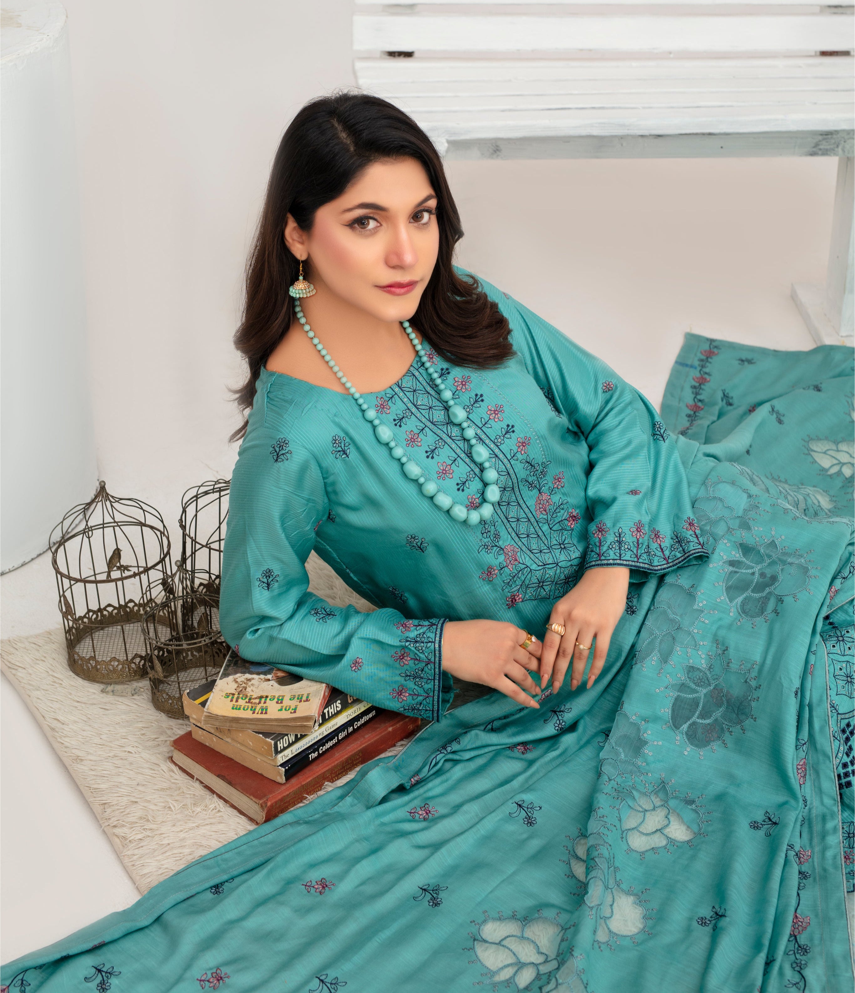 AMBER Viscose EMB Shirt & Dupatta Vol-2407