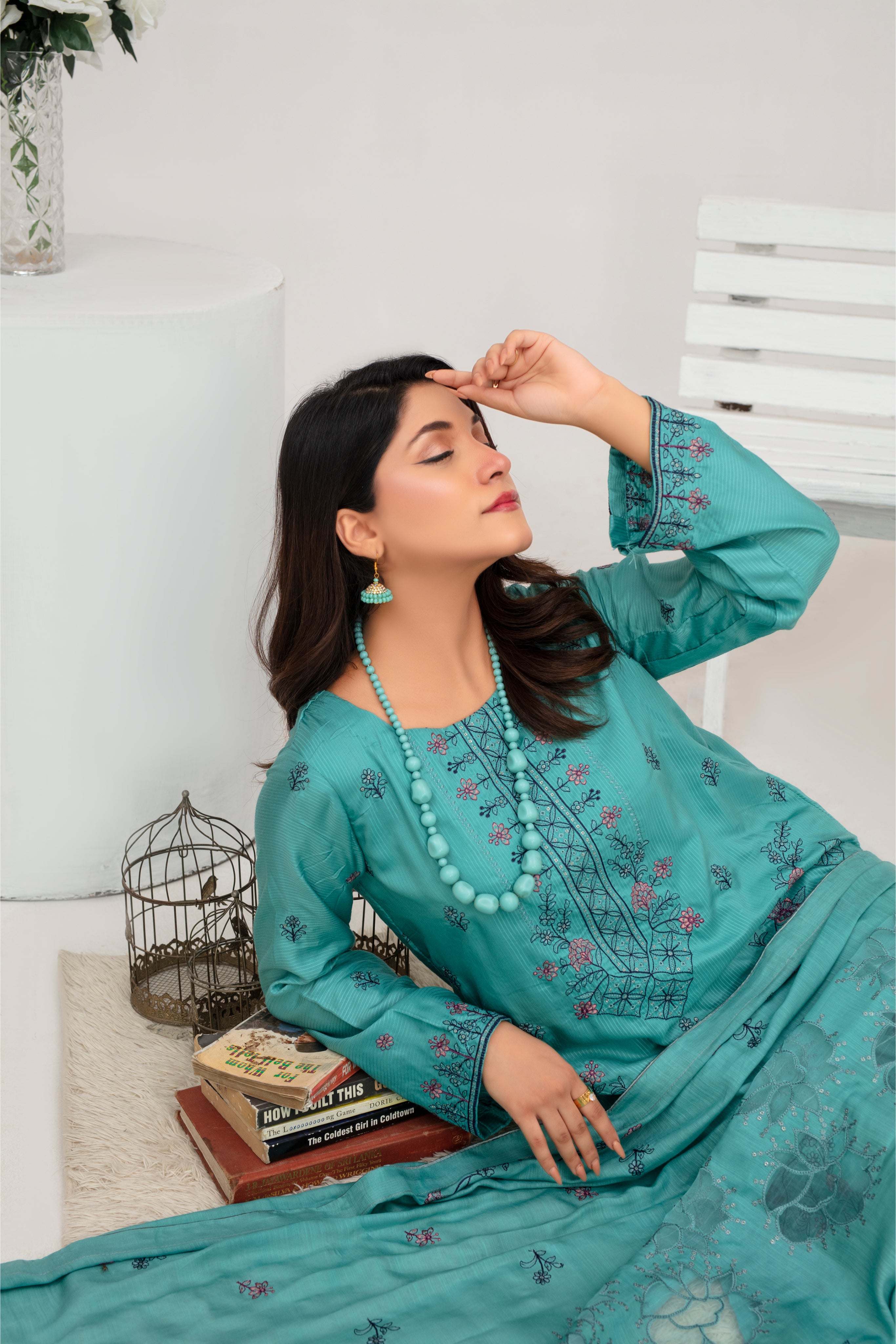AMBER Viscose EMB Shirt & Dupatta Vol-2407