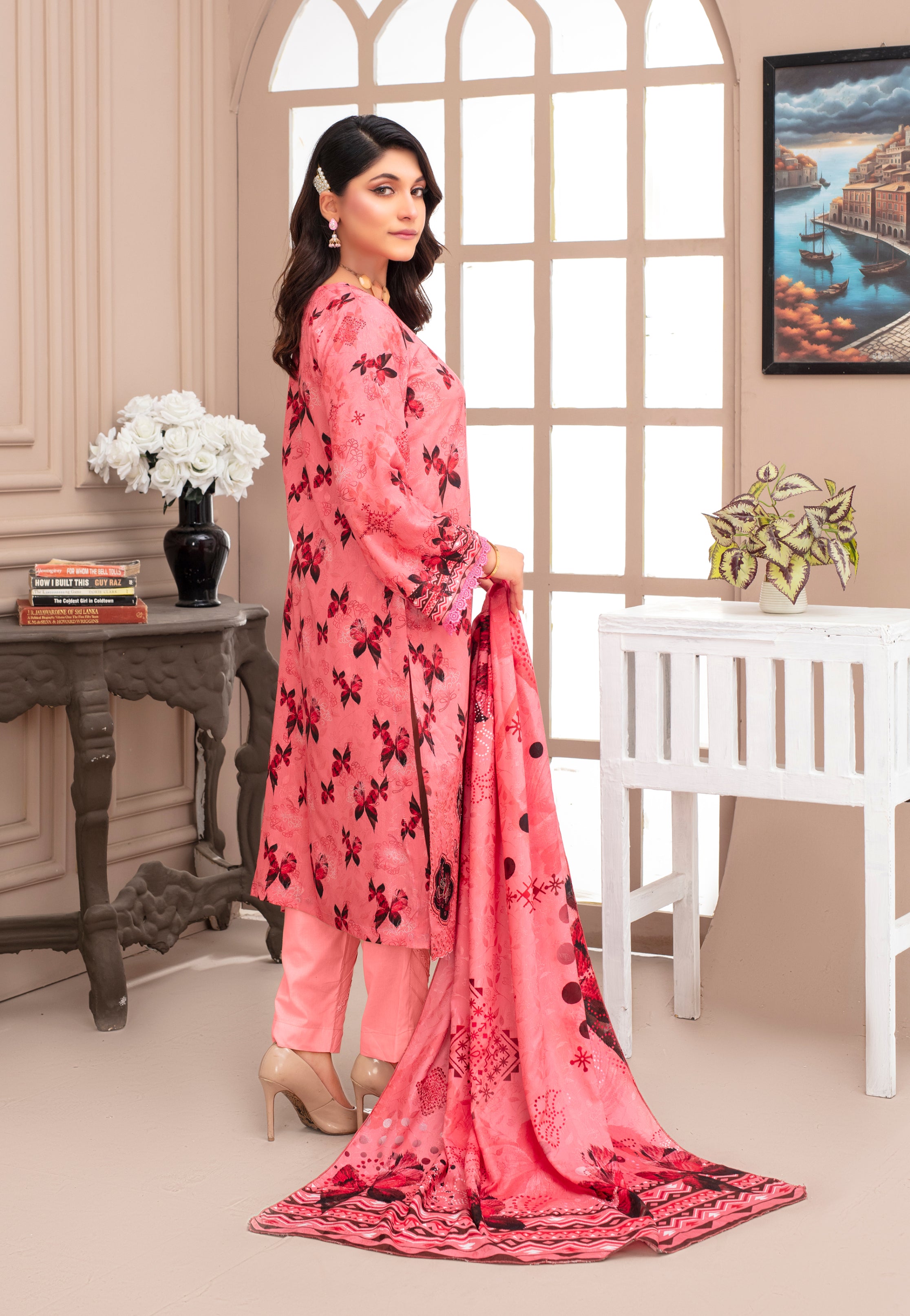 KHOOBSURAT Viscose EMB Shirt & Dupatta Vol-2452
