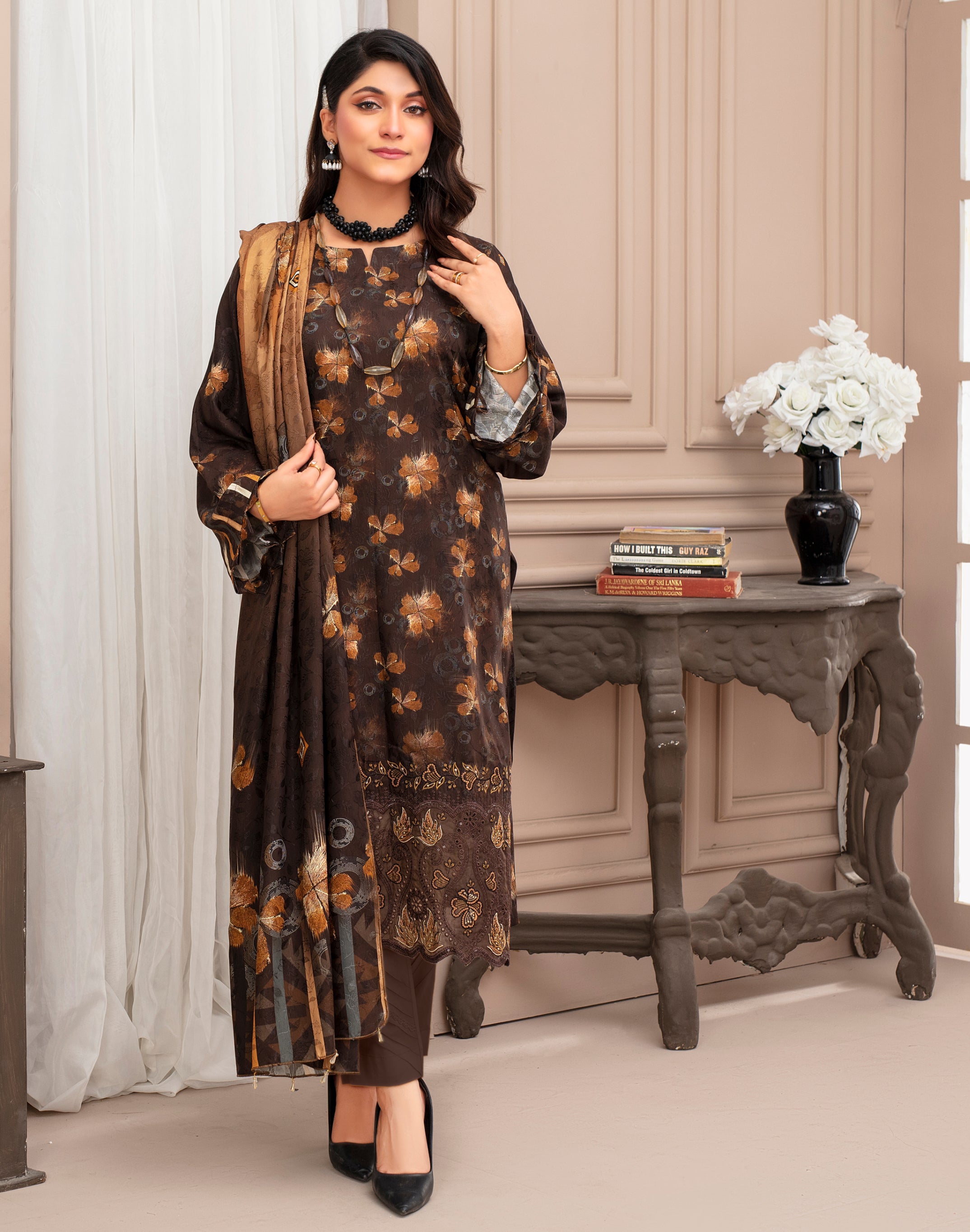 KHOOBSURAT Viscose EMB Shirt & Dupatta Vol-2452