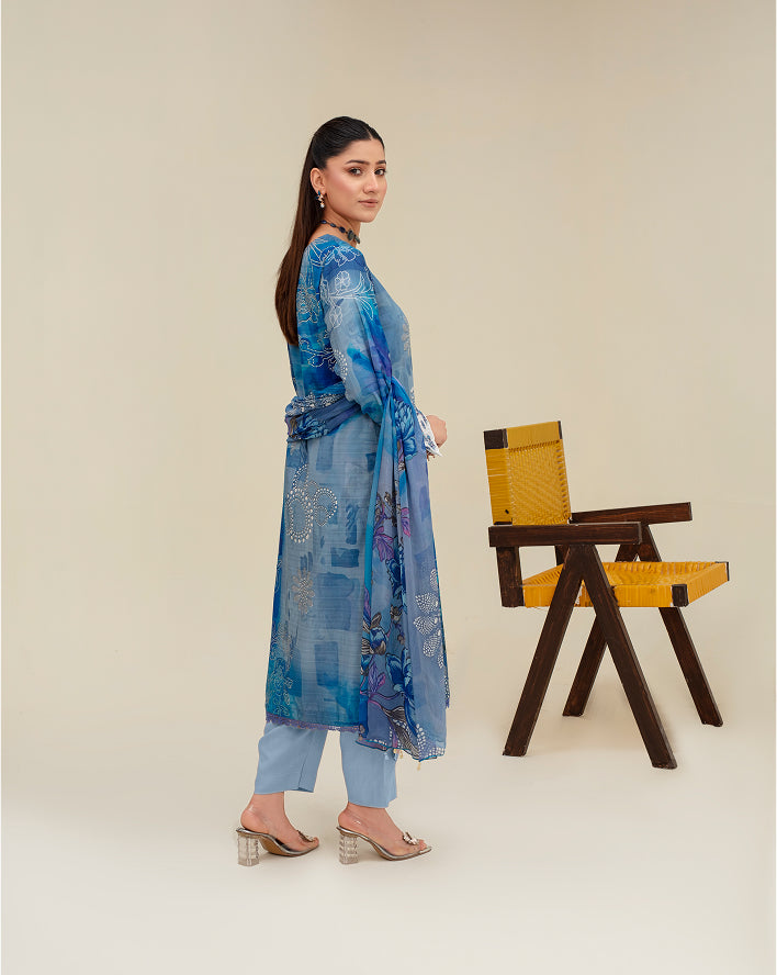 ALEEZAY Viscose Print Shirt & Dupatta VOL-2480