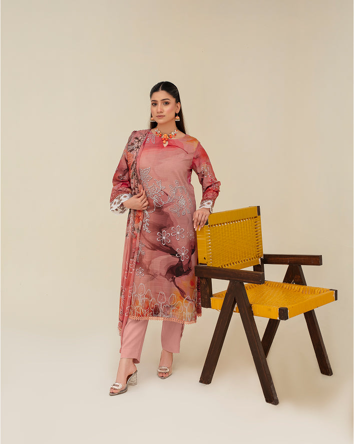 ALEEZAY Viscose Print Shirt & Dupatta VOL-2480