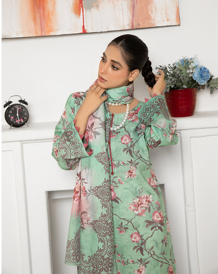 ALEEZAY Viscose Print Shirt & Dupatta VOL-2476
