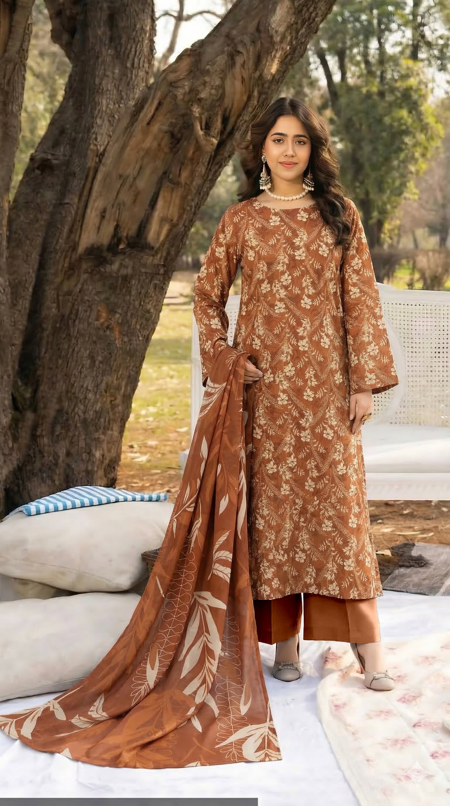 Fatima Collection Vol 2776 Lawn Suit – Unstitched 3 Piece with Voil ...