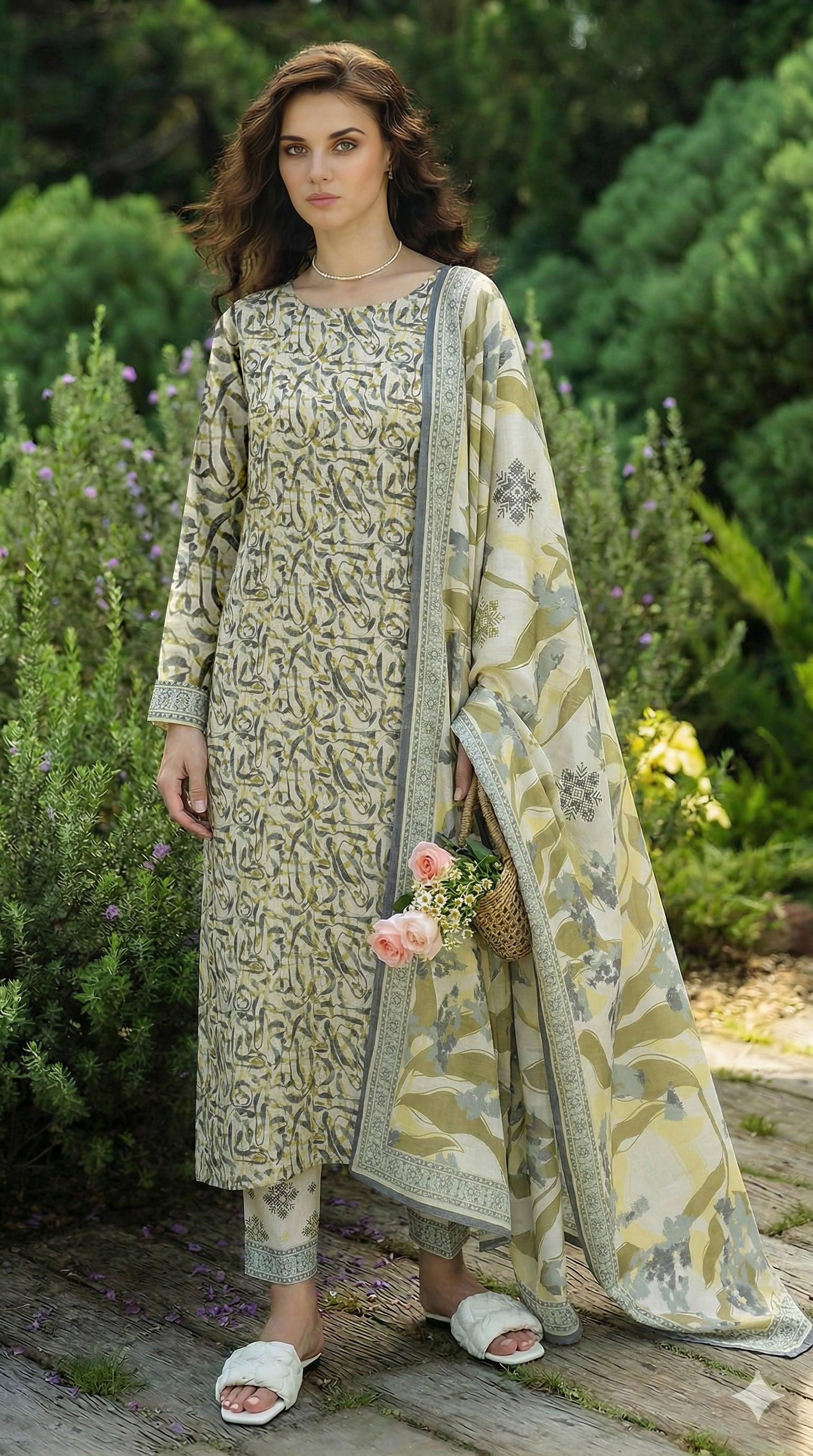 Fatima Collection Lawn 3PC Unstitched Suit Vol 2798 – Fatimas Collection